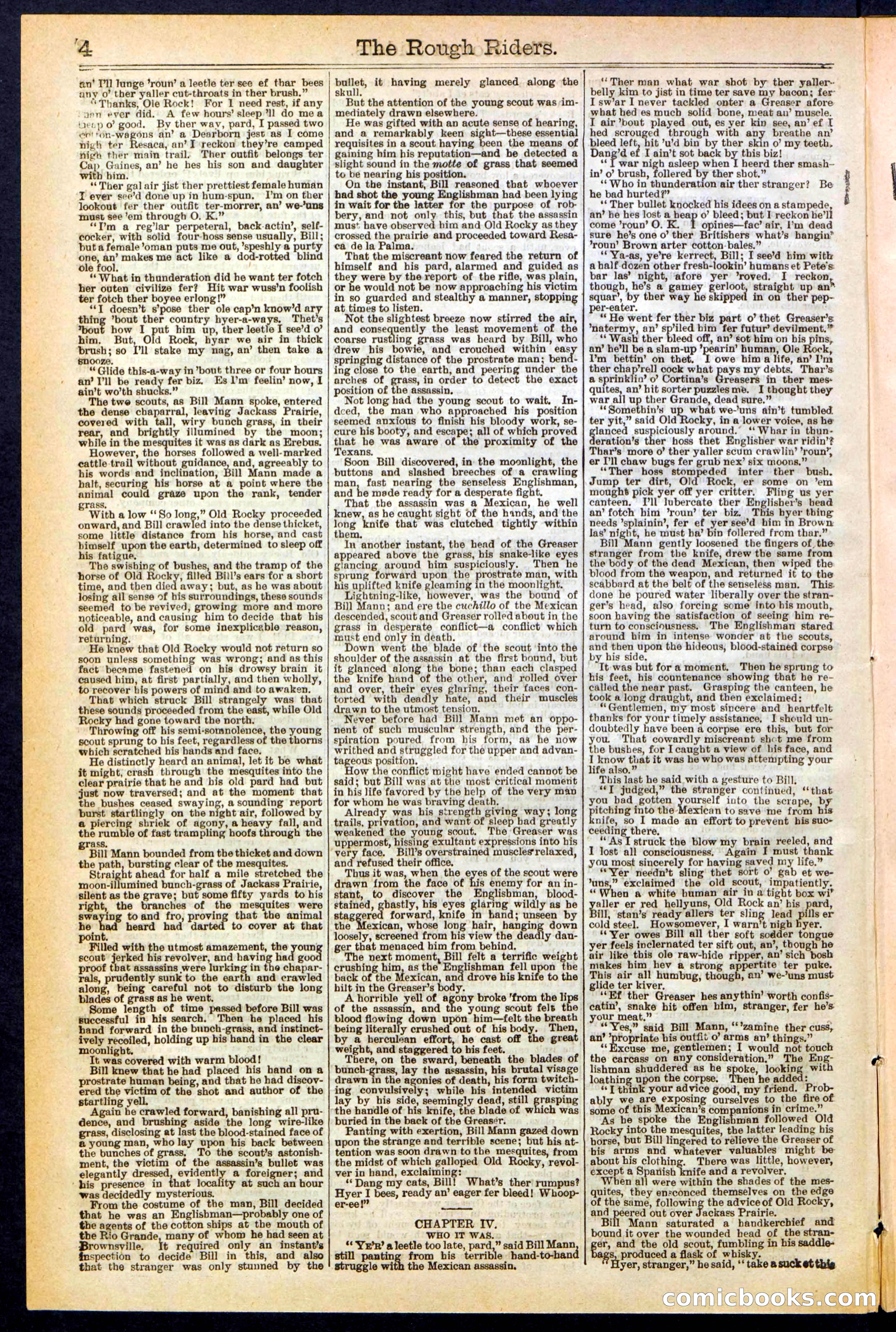 The Rough Riders; or, Sharp Eye, the Seminole Scourge — page 4 of 32