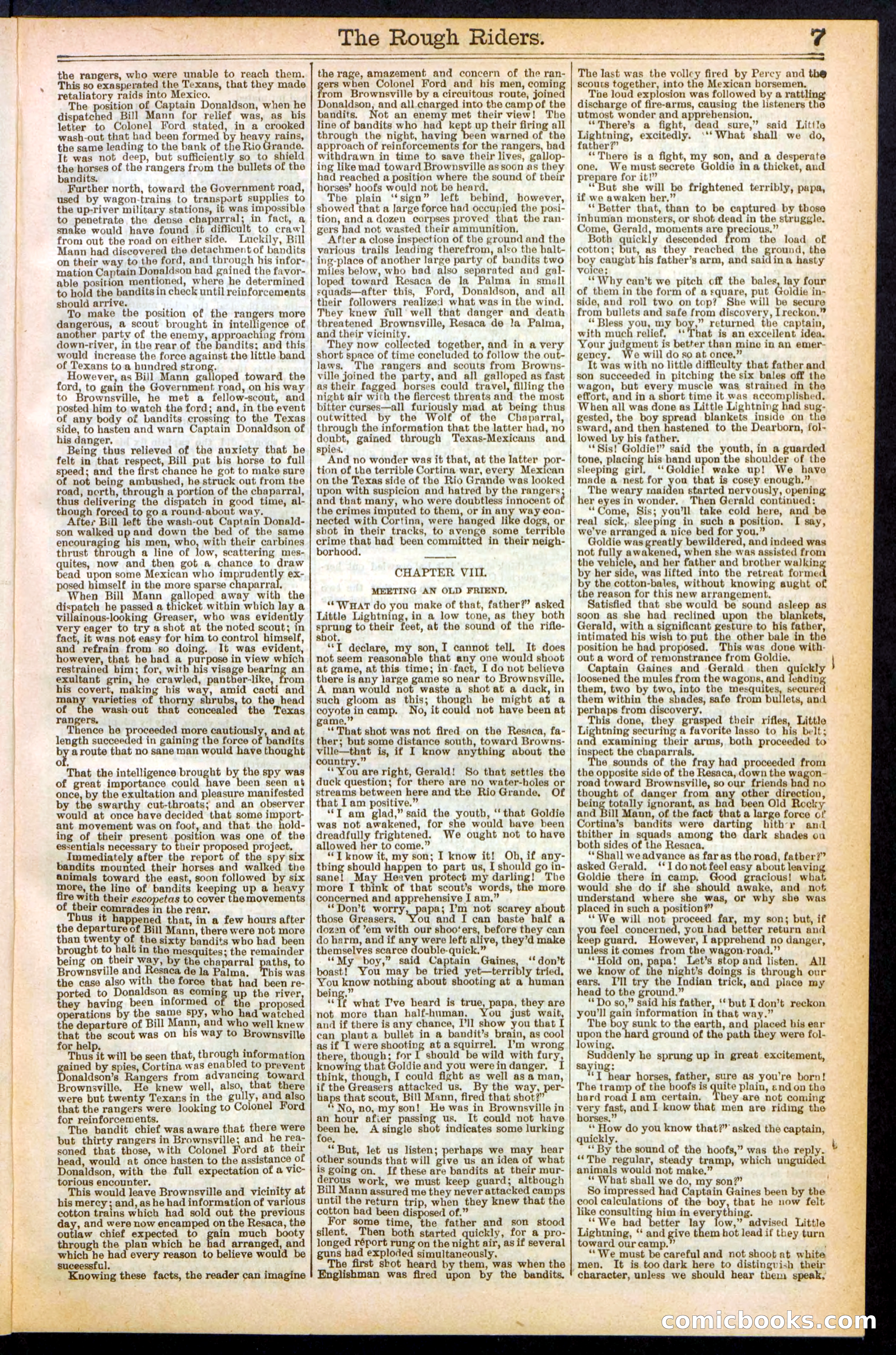 The Rough Riders; or, Sharp Eye, the Seminole Scourge — page 7 of 32