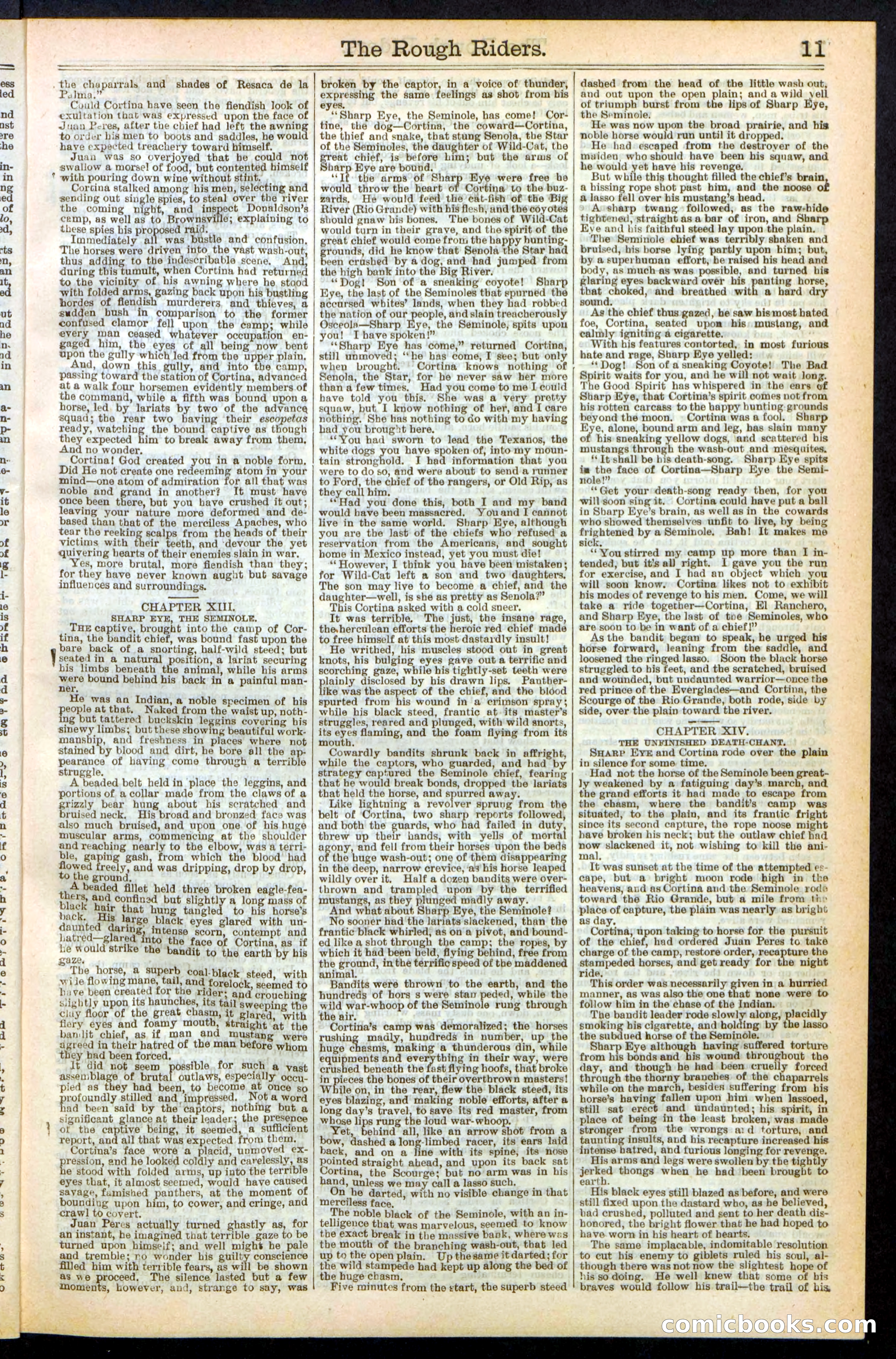 The Rough Riders; or, Sharp Eye, the Seminole Scourge — page 11 of 32