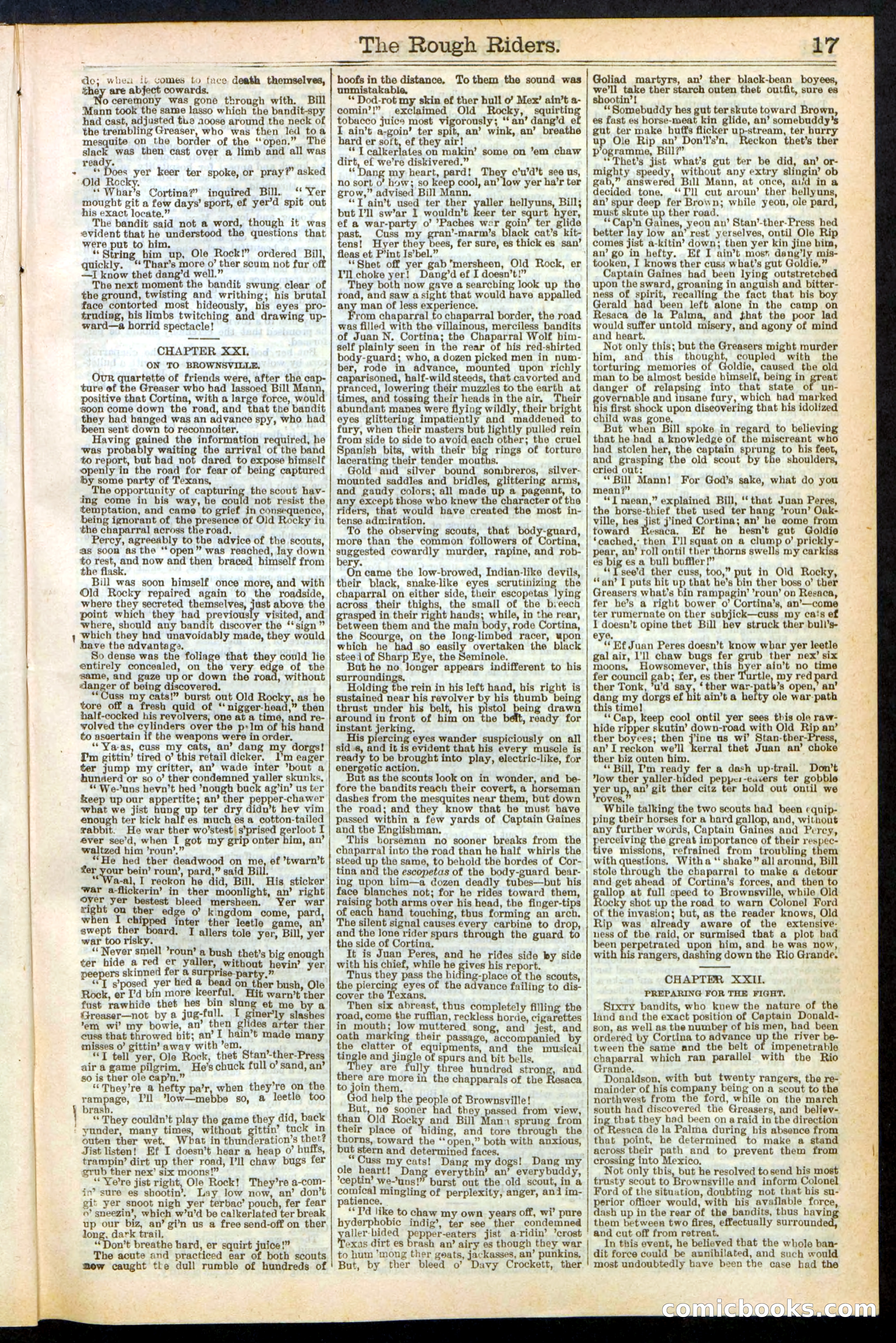 The Rough Riders; or, Sharp Eye, the Seminole Scourge — page 17 of 32