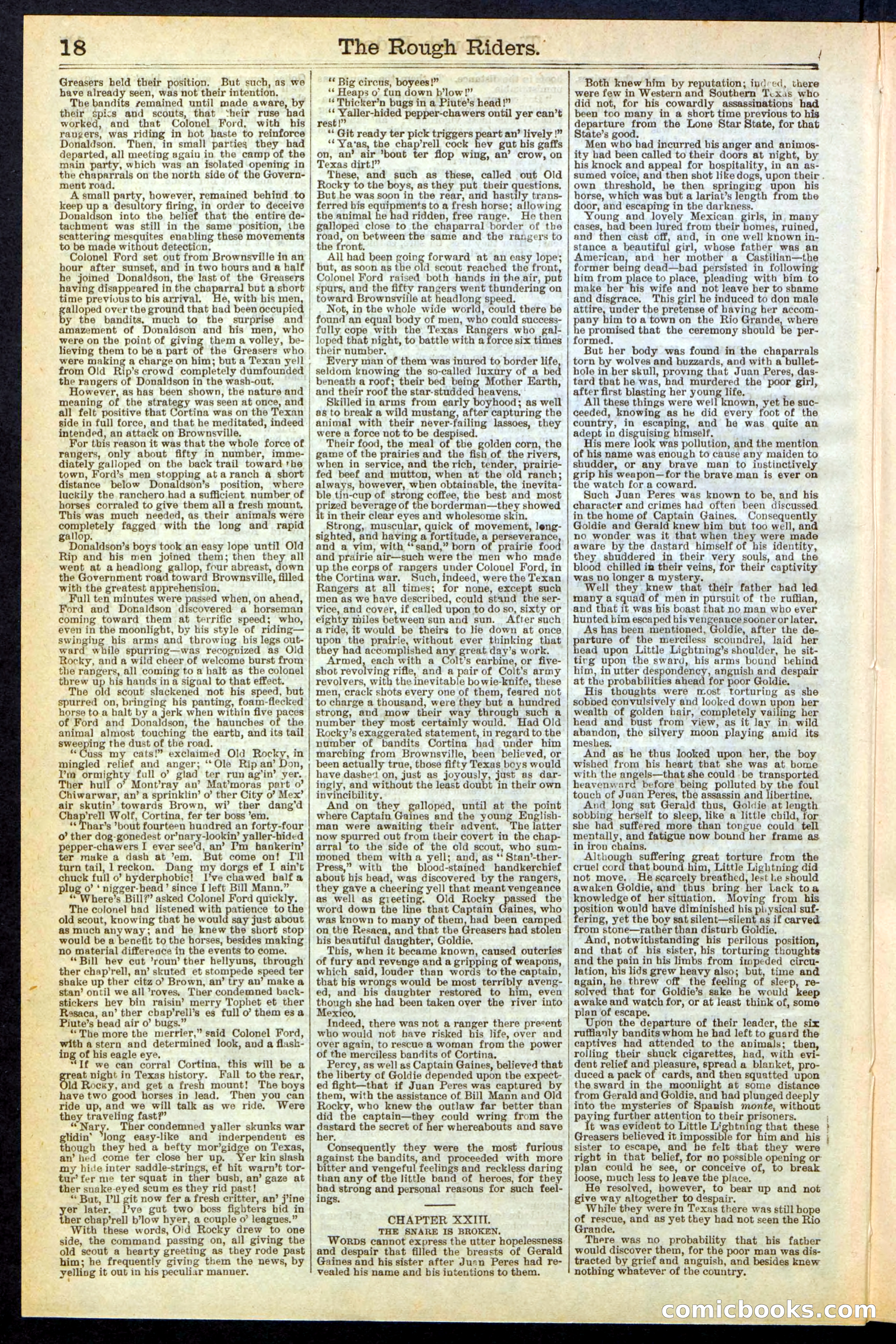 The Rough Riders; or, Sharp Eye, the Seminole Scourge — page 18 of 32