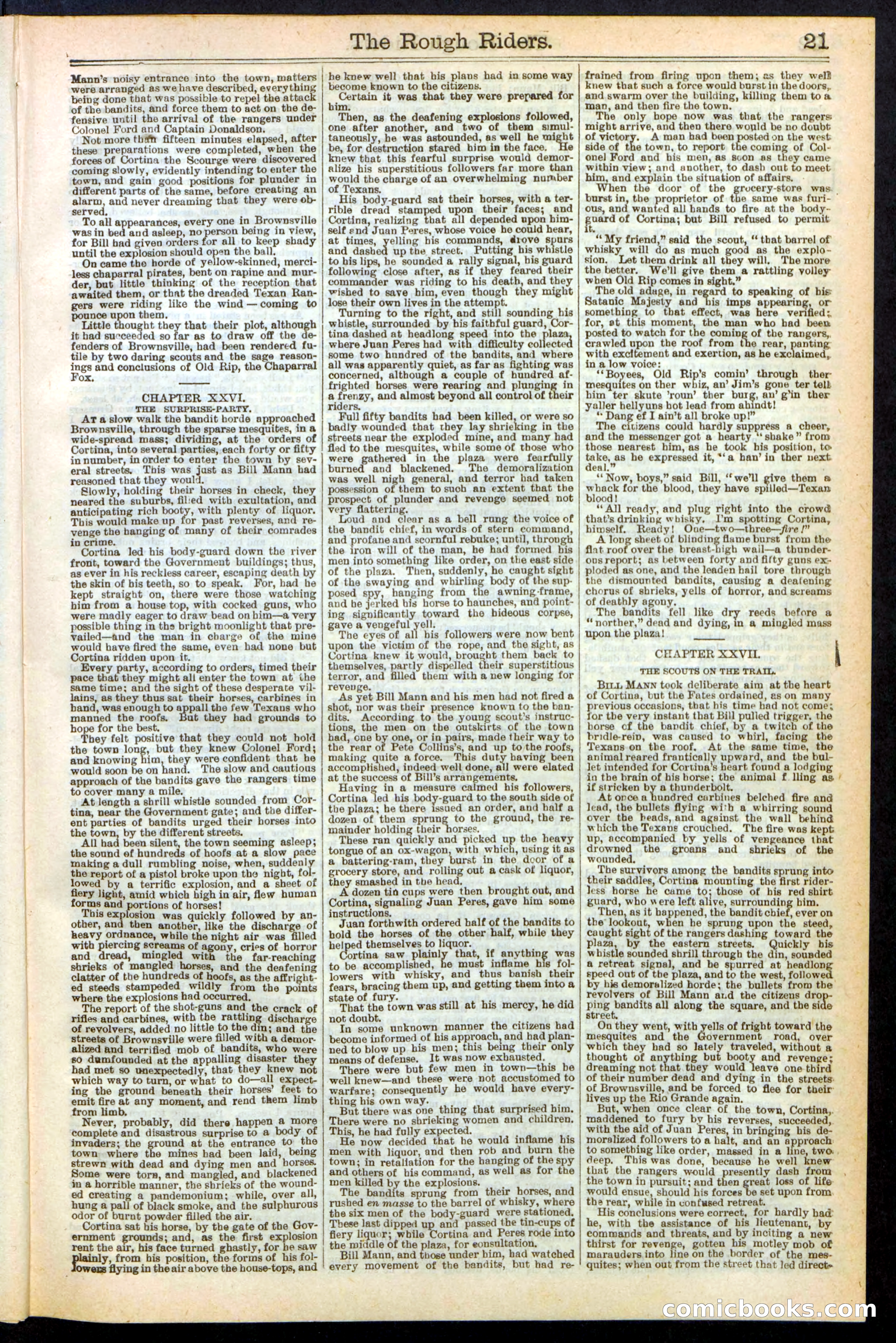The Rough Riders; or, Sharp Eye, the Seminole Scourge — page 21 of 32