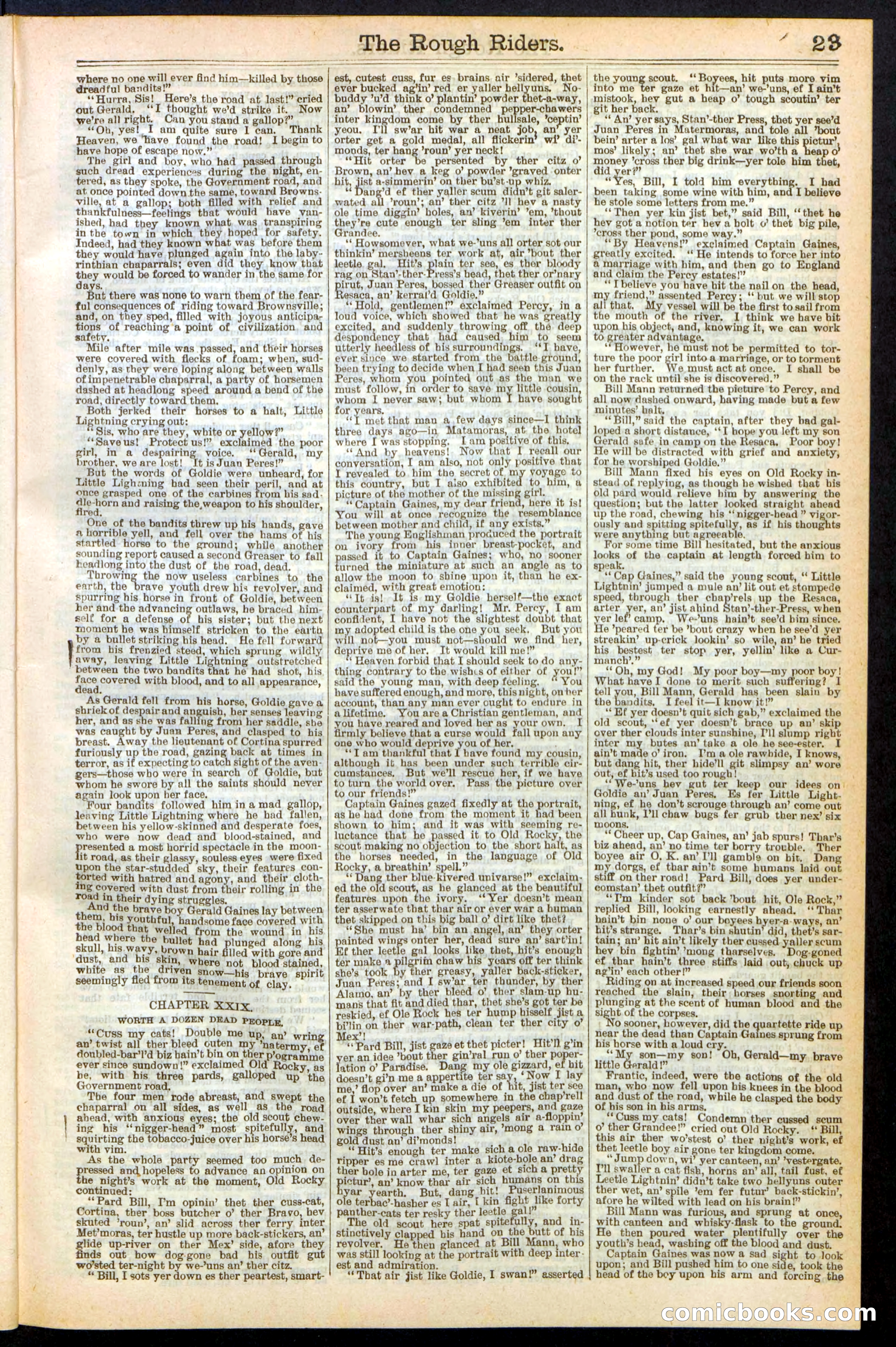 The Rough Riders; or, Sharp Eye, the Seminole Scourge — page 23 of 32