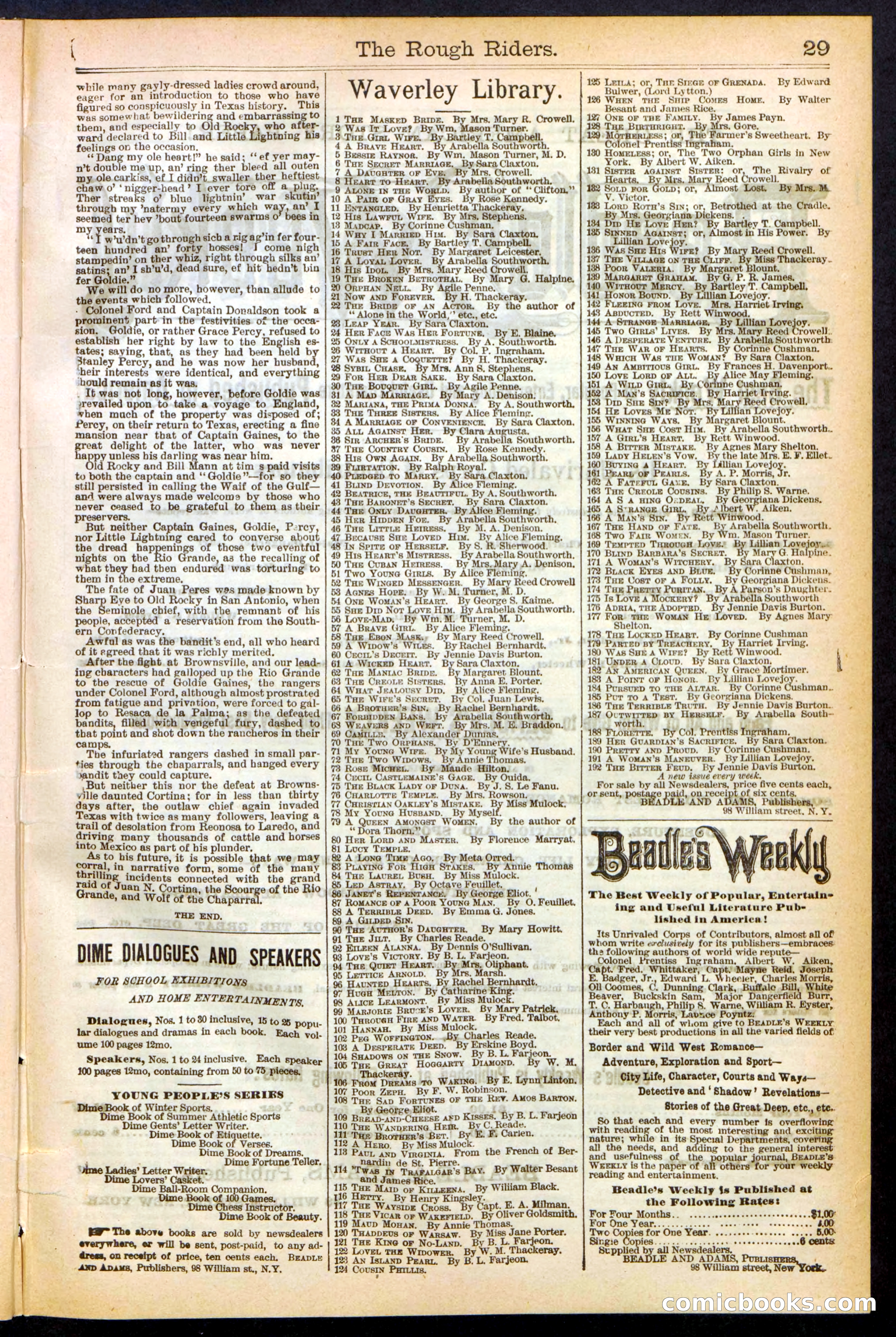 The Rough Riders; or, Sharp Eye, the Seminole Scourge — page 29 of 32