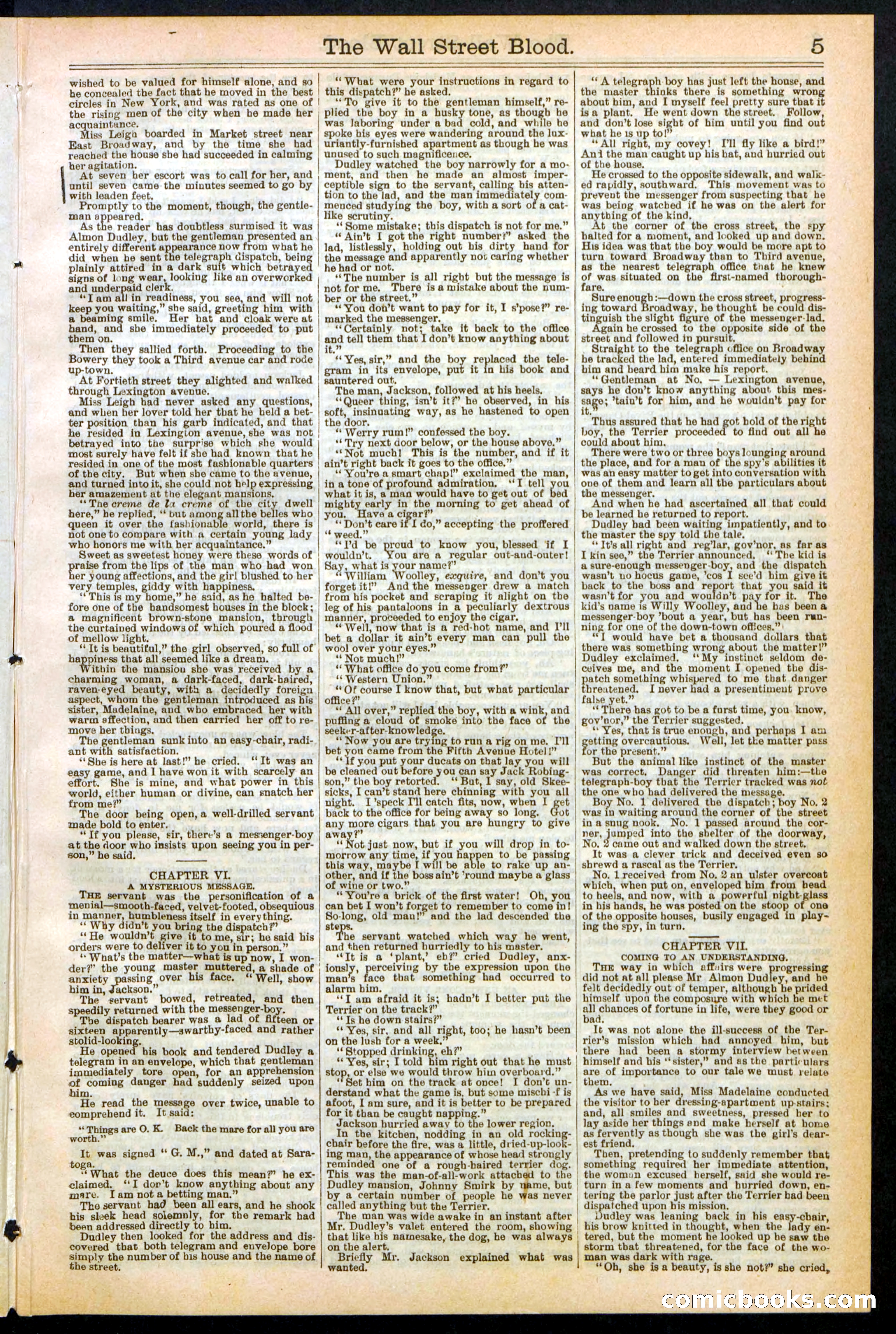 The Wall Street Blood; or, Tick Tick, the Telegraph Girl — page 5 of 24