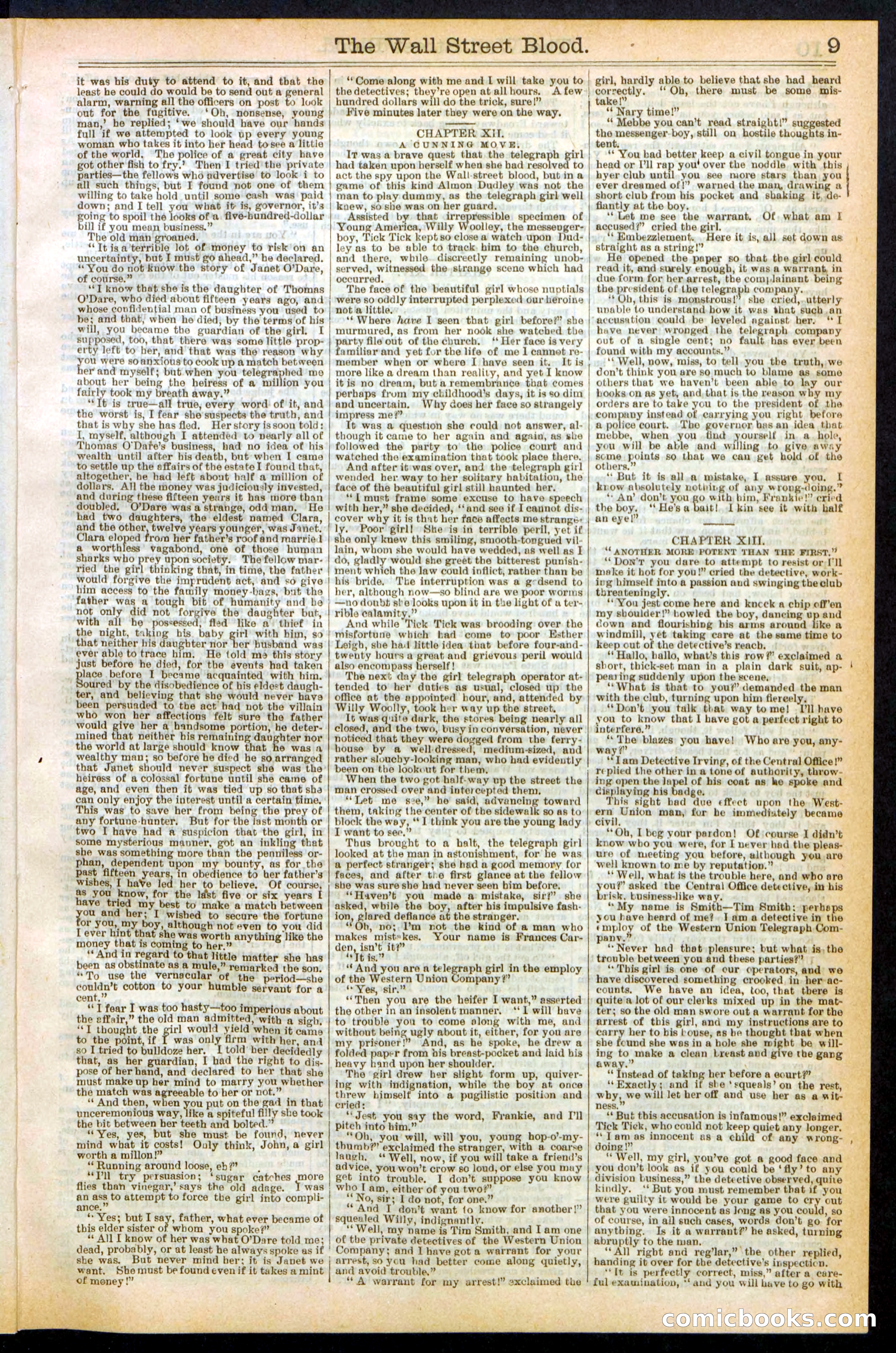 The Wall Street Blood; or, Tick Tick, the Telegraph Girl — page 9 of 24