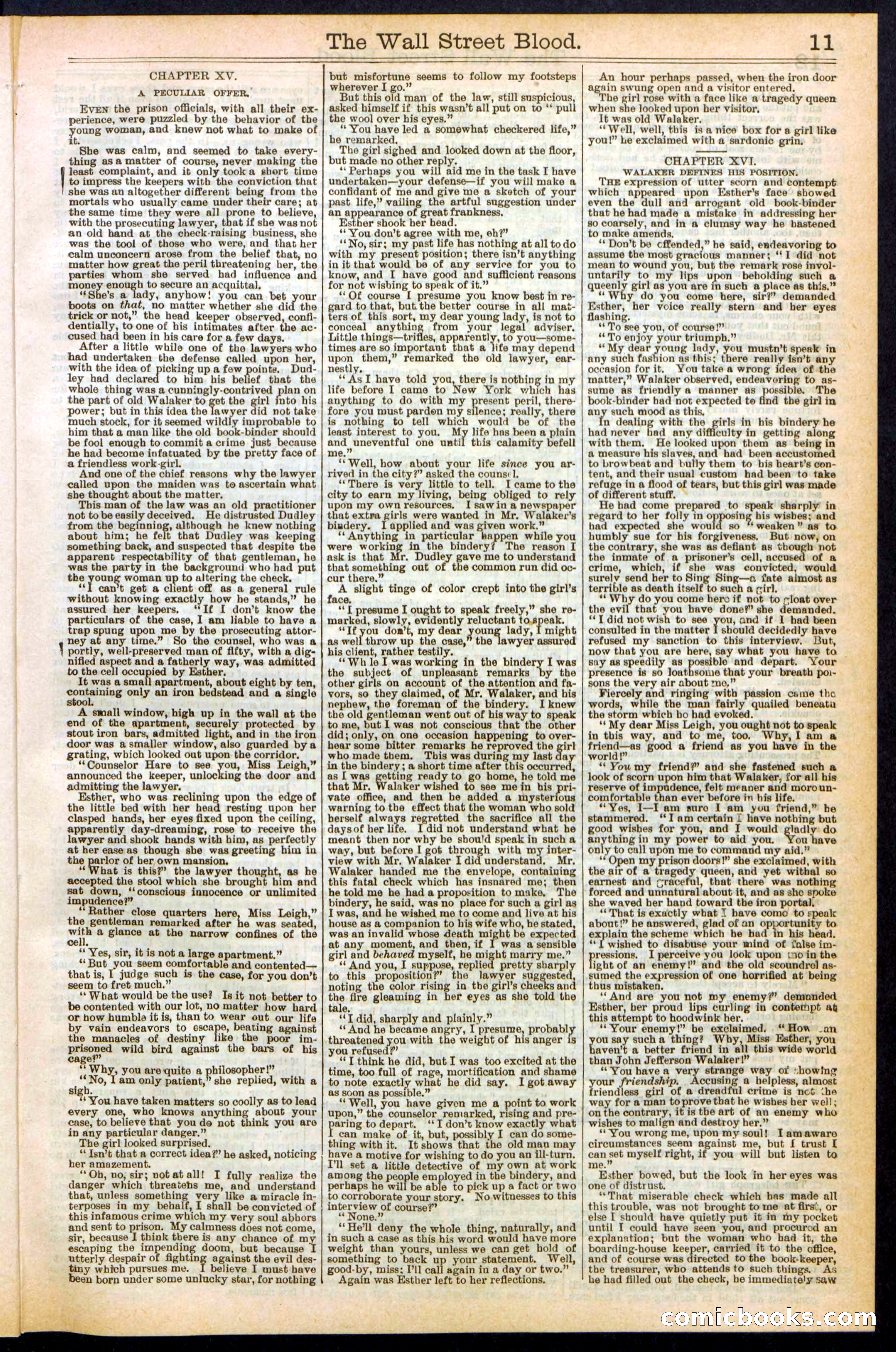 The Wall Street Blood; or, Tick Tick, the Telegraph Girl — page 11 of 24