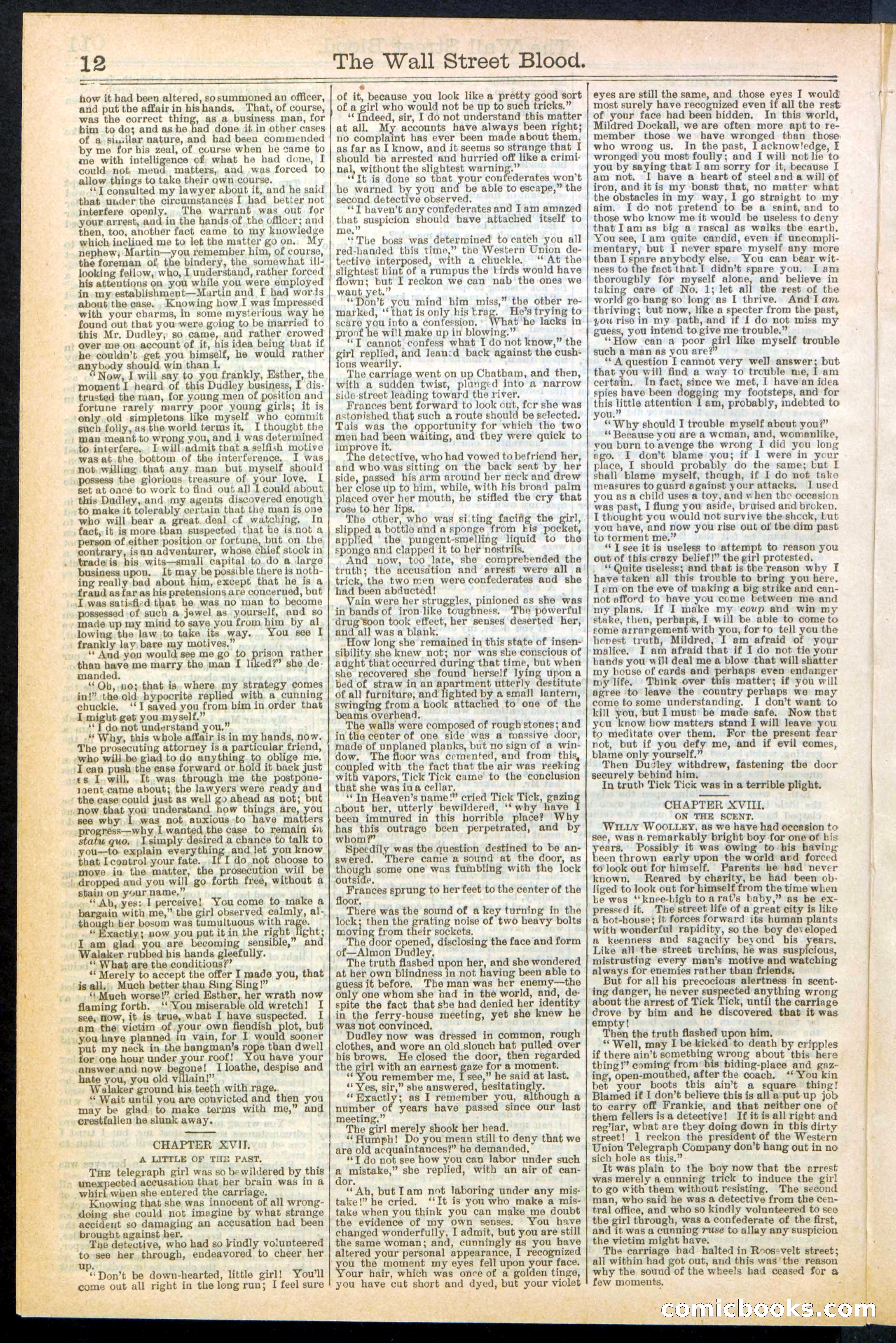 The Wall Street Blood; or, Tick Tick, the Telegraph Girl — page 12 of 24