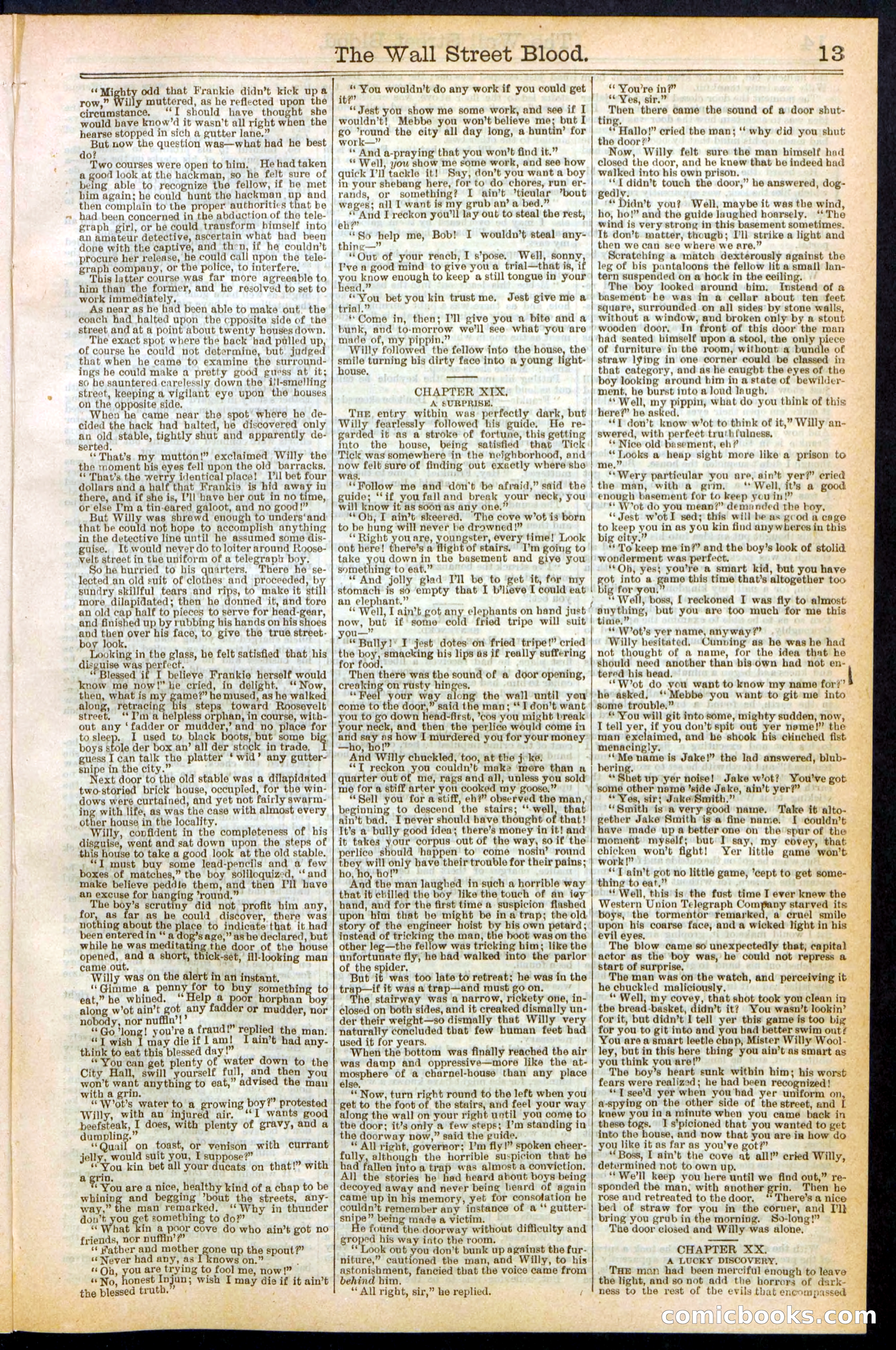 The Wall Street Blood; or, Tick Tick, the Telegraph Girl — page 13 of 24