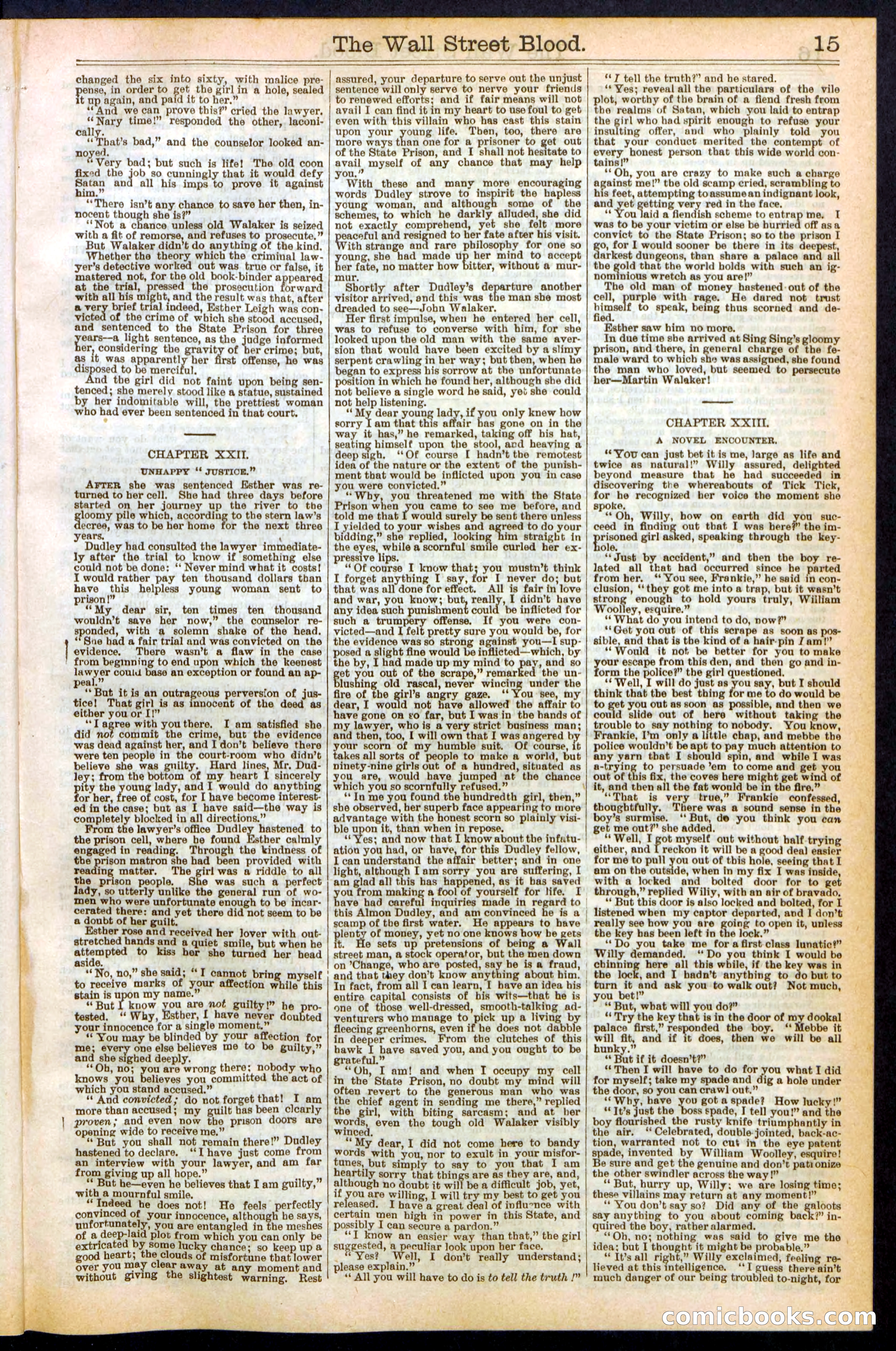 The Wall Street Blood; or, Tick Tick, the Telegraph Girl — page 15 of 24