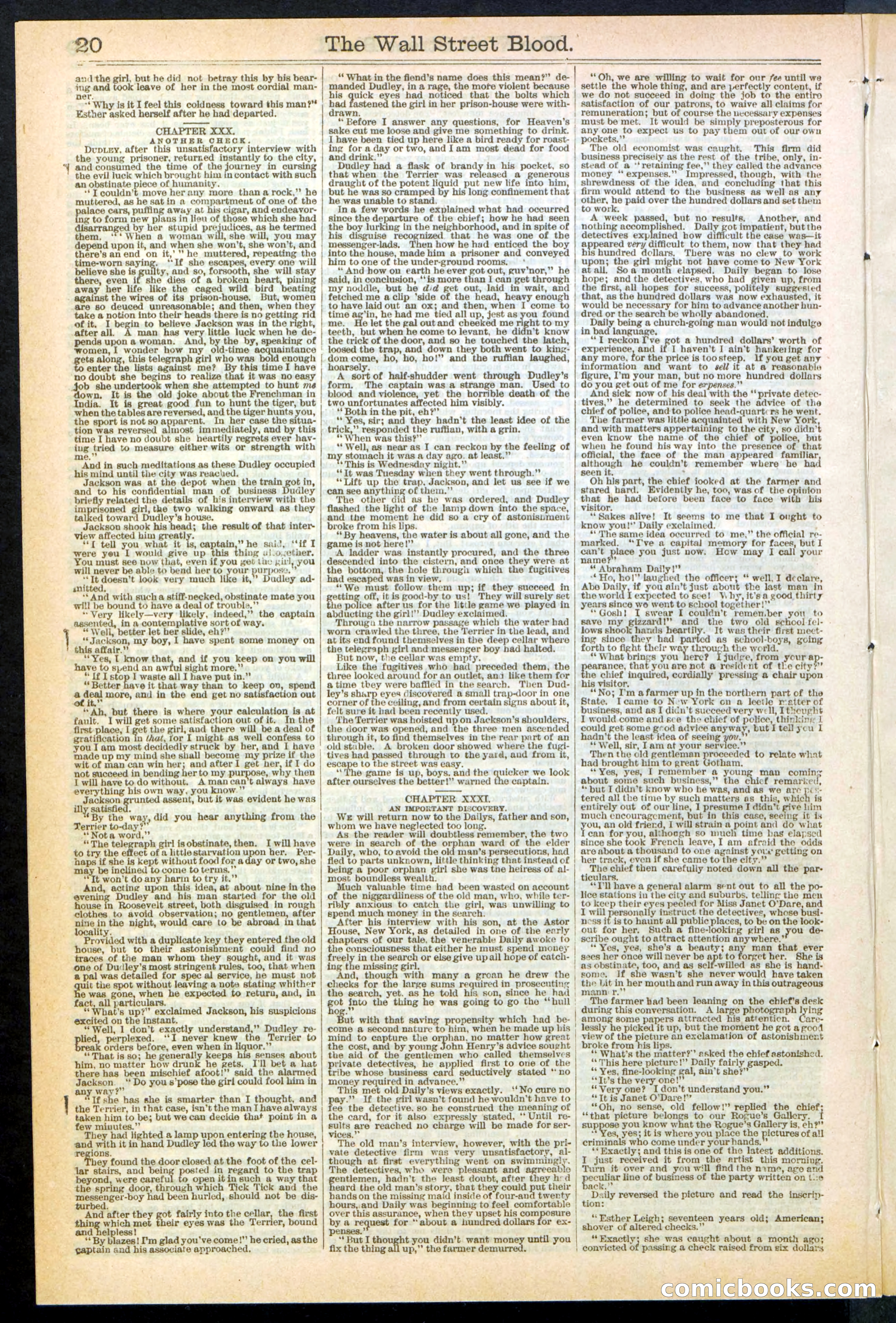 The Wall Street Blood; or, Tick Tick, the Telegraph Girl — page 20 of 24