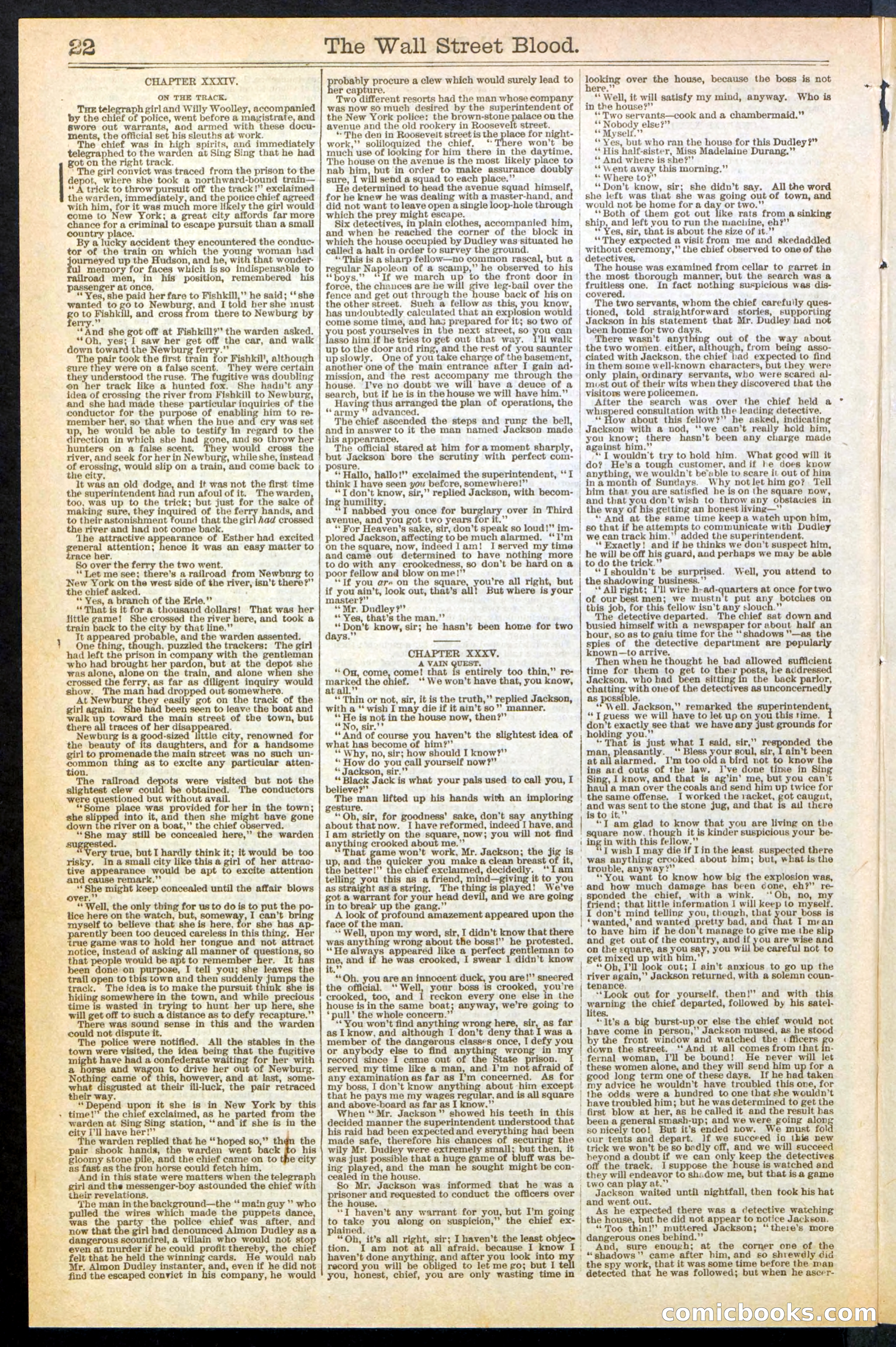 The Wall Street Blood; or, Tick Tick, the Telegraph Girl — page 22 of 24