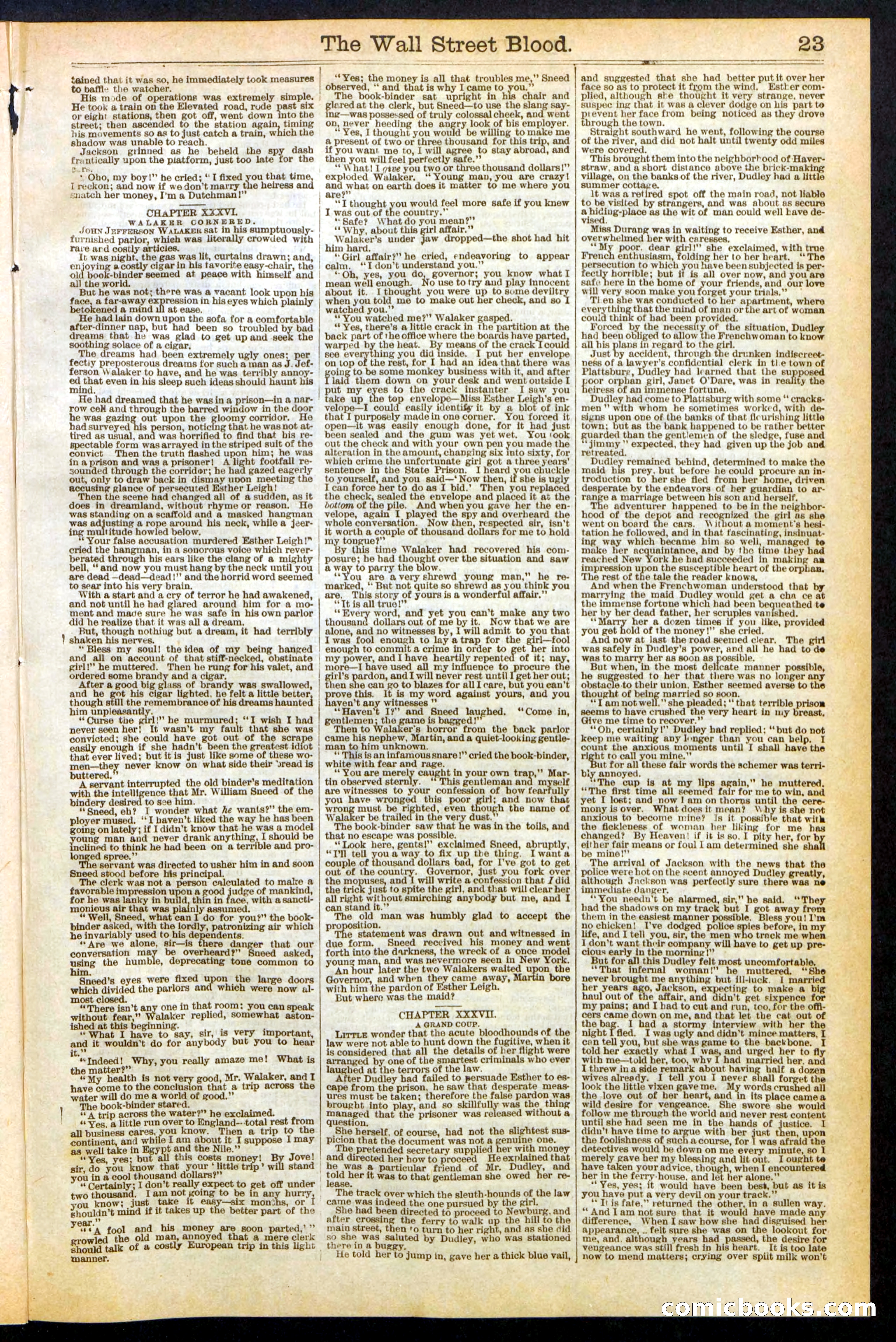 The Wall Street Blood; or, Tick Tick, the Telegraph Girl — page 23 of 24