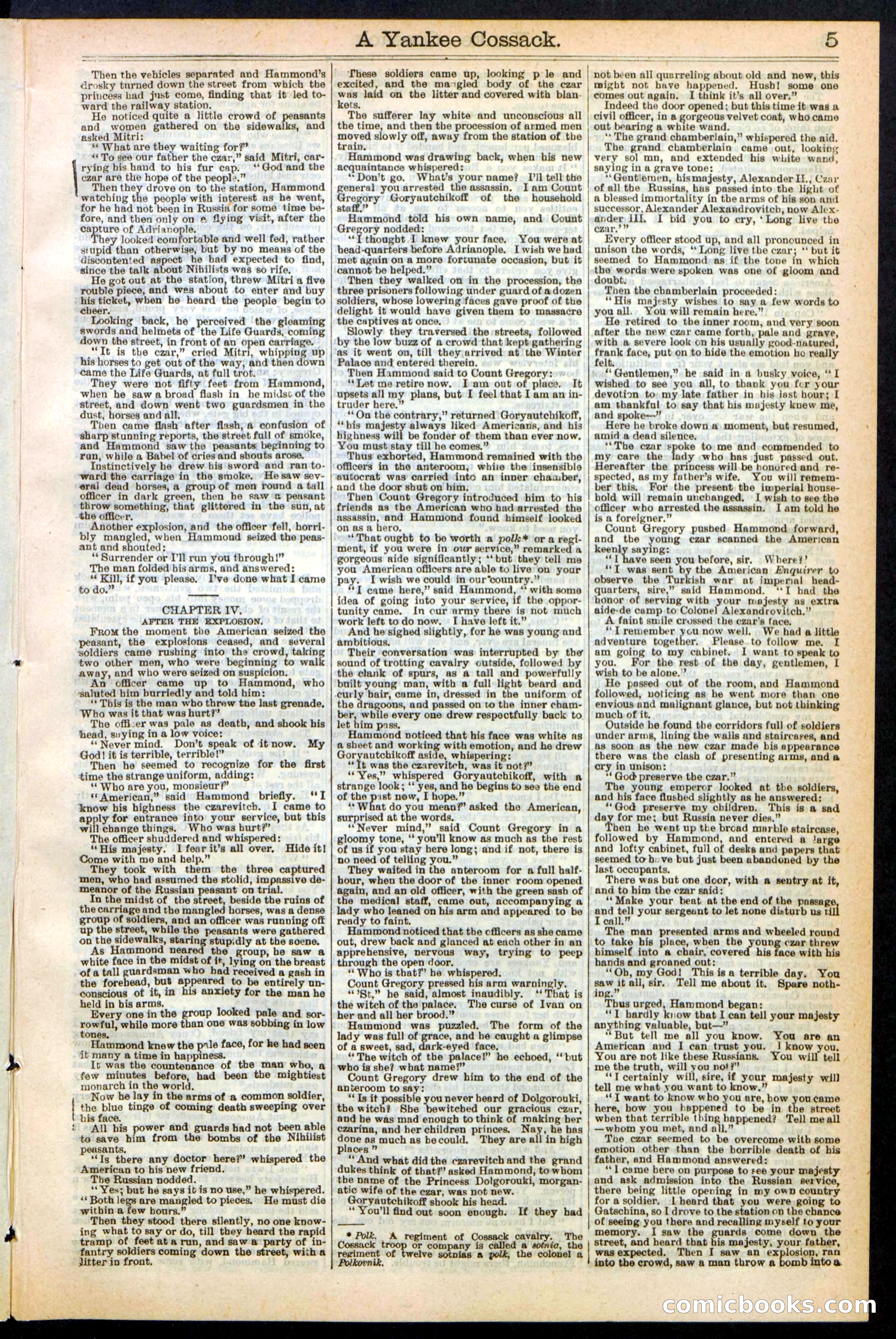A Yankee Cossack: or, The Queen of the Nihilists — page 5 of 24