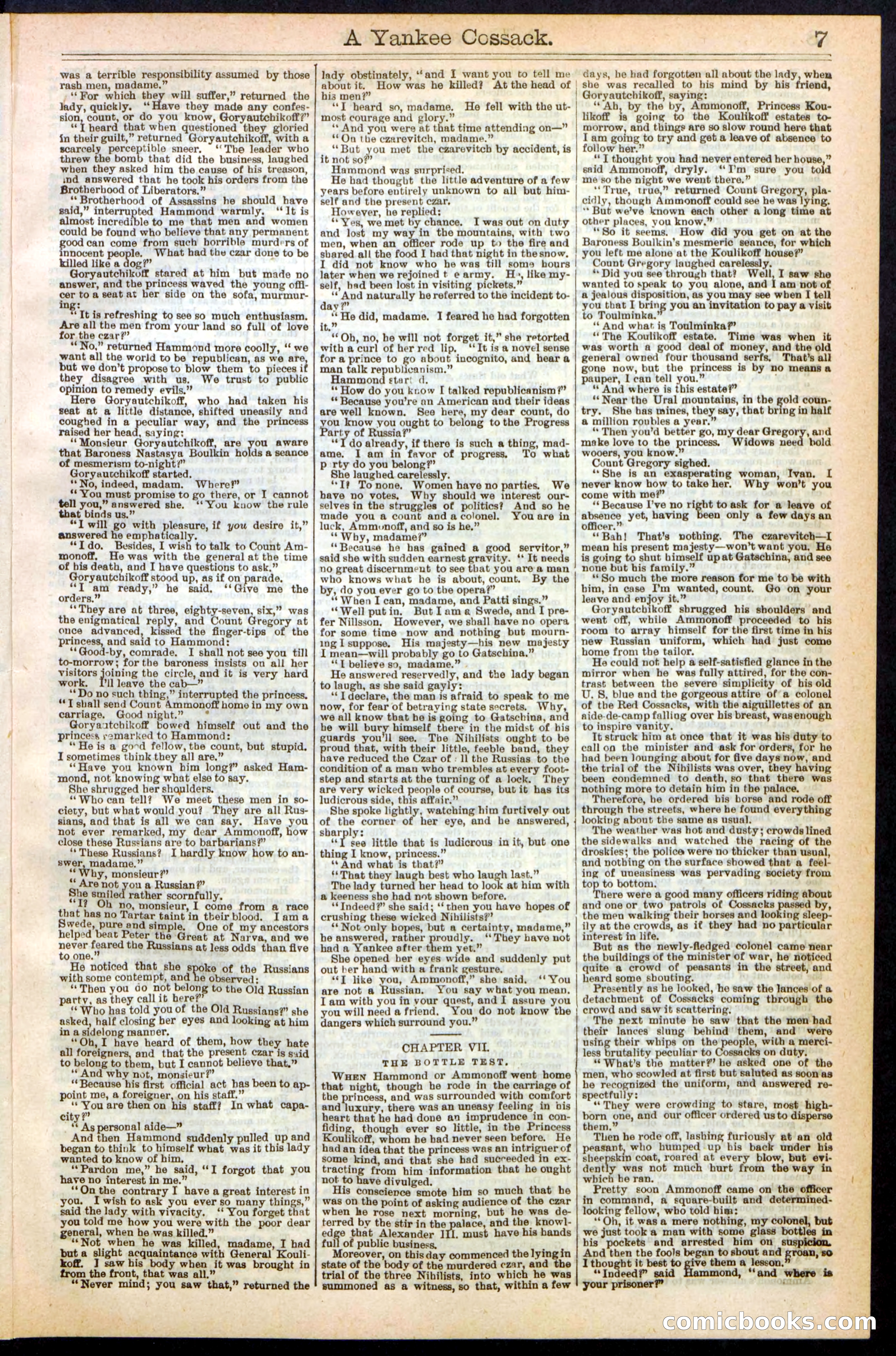 A Yankee Cossack: or, The Queen of the Nihilists — page 7 of 24