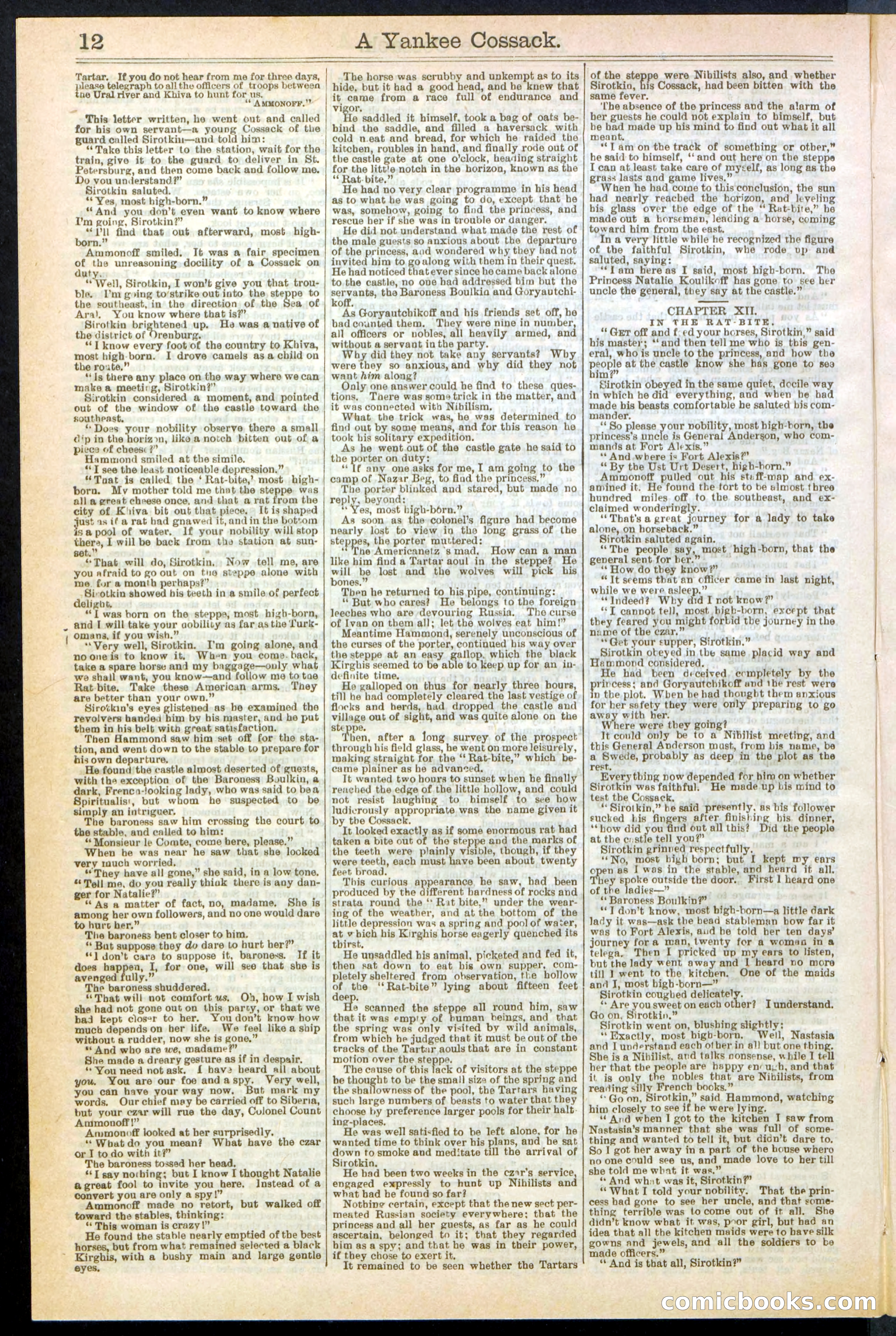 A Yankee Cossack: or, The Queen of the Nihilists — page 12 of 24