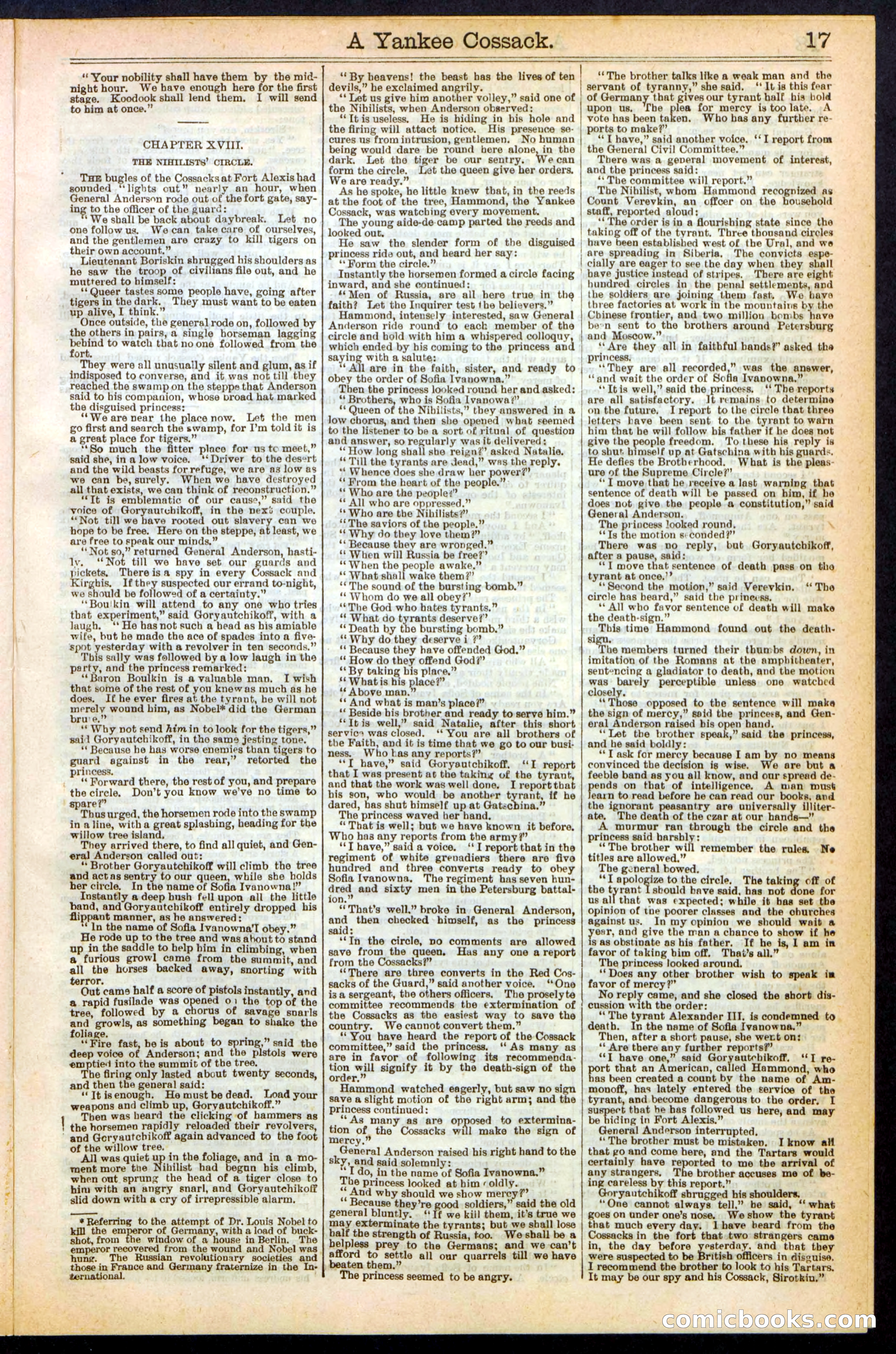 A Yankee Cossack: or, The Queen of the Nihilists — page 17 of 24