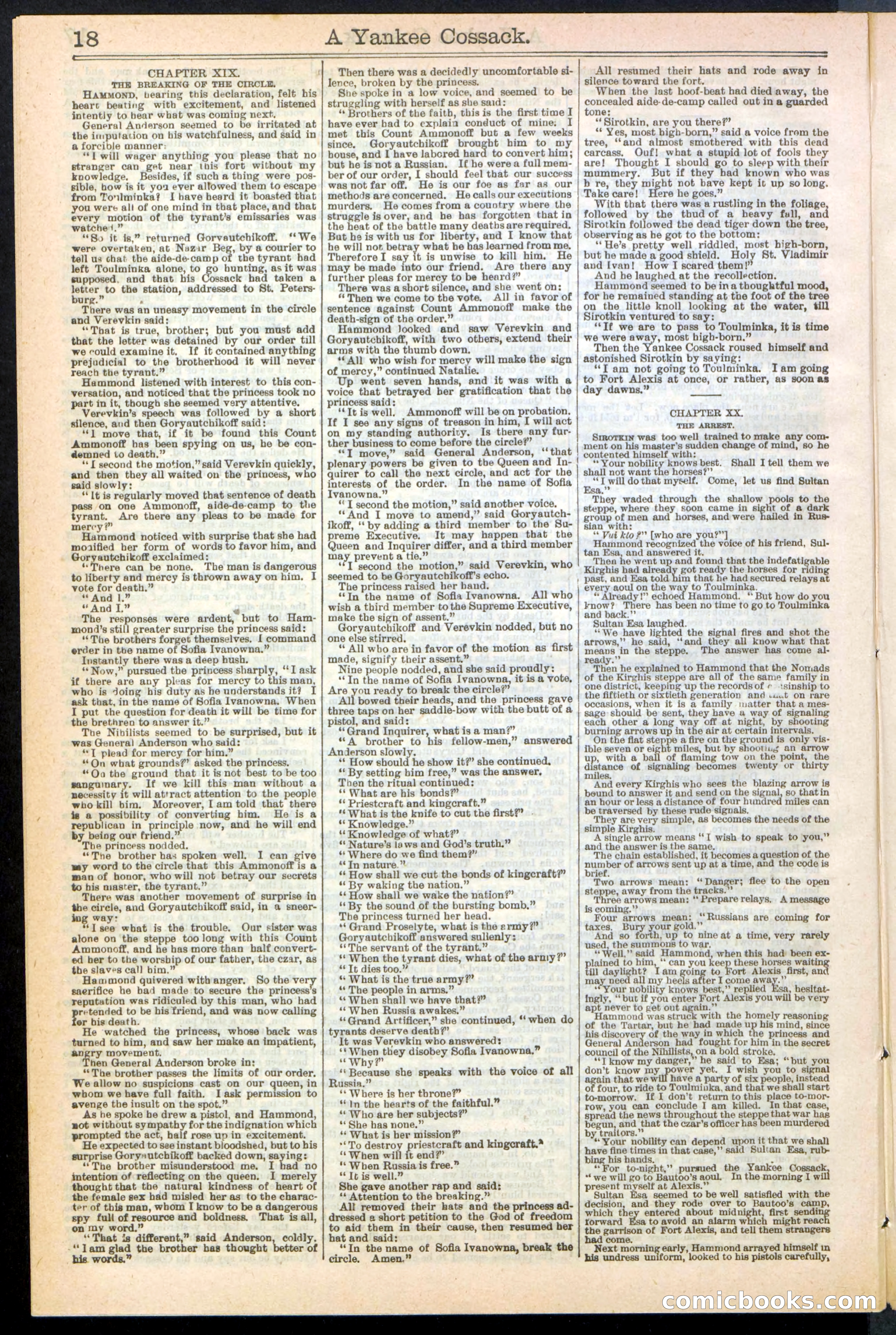 A Yankee Cossack: or, The Queen of the Nihilists — page 18 of 24