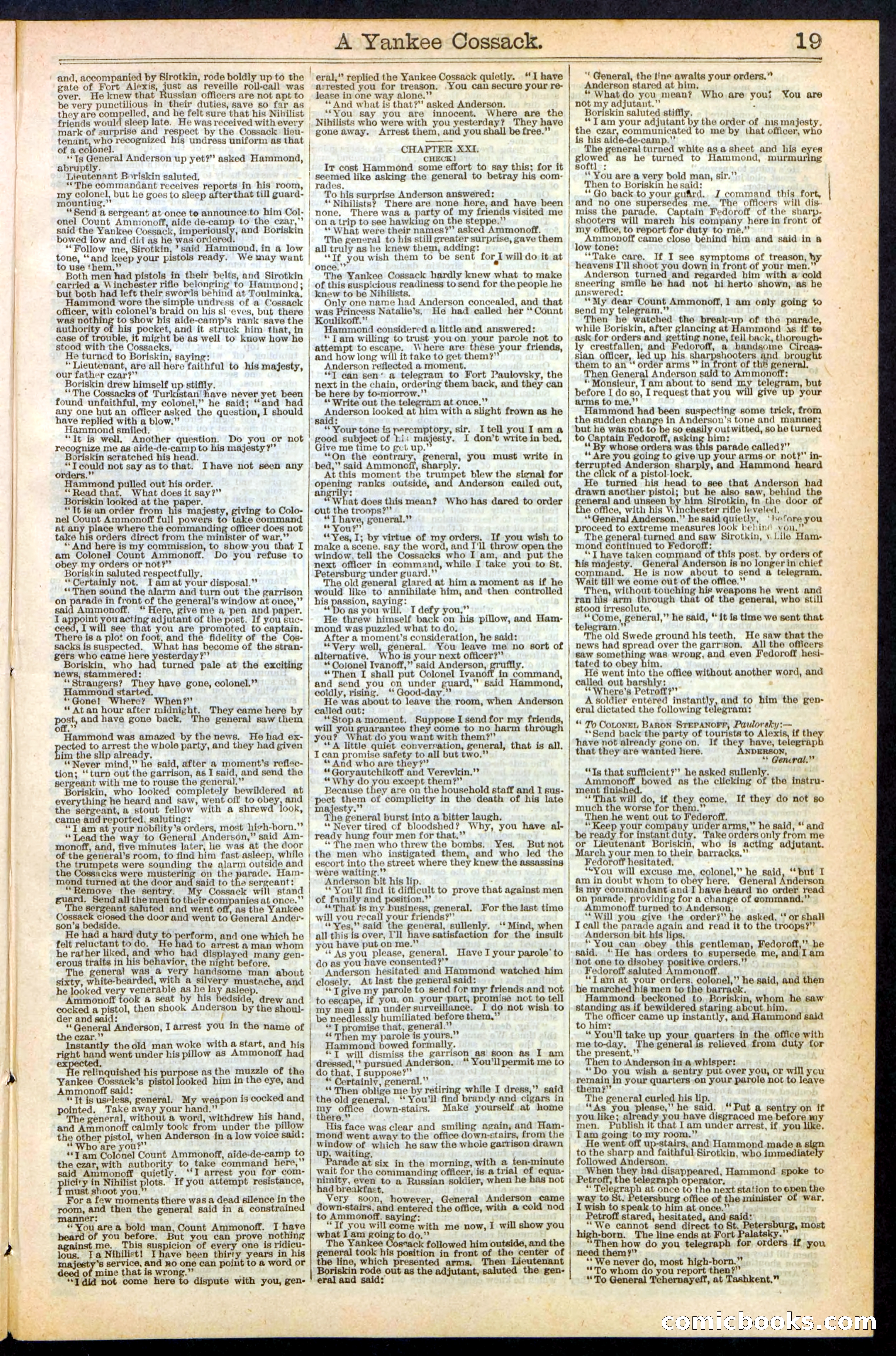 A Yankee Cossack: or, The Queen of the Nihilists — page 19 of 24