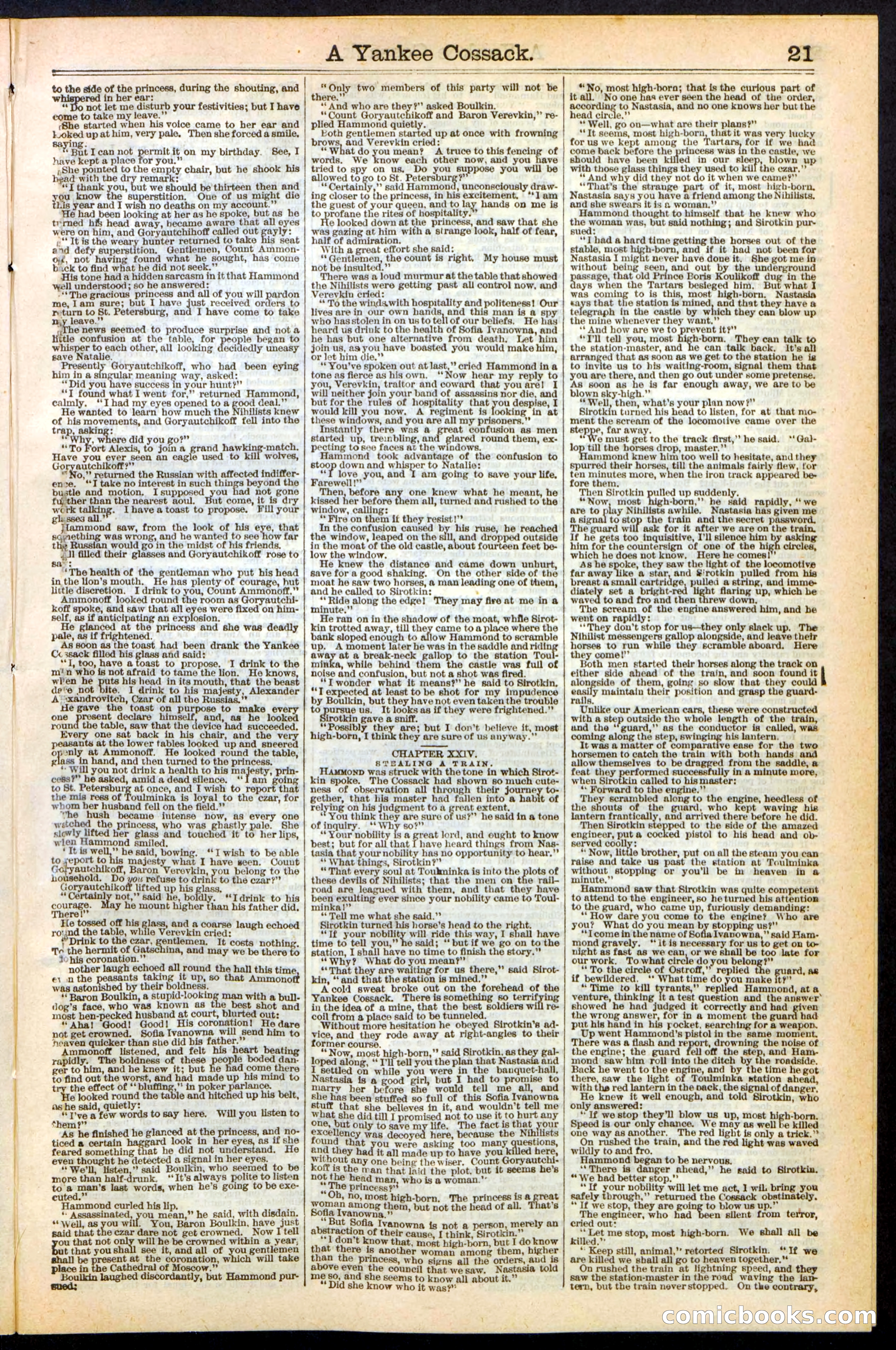 A Yankee Cossack: or, The Queen of the Nihilists — page 21 of 24