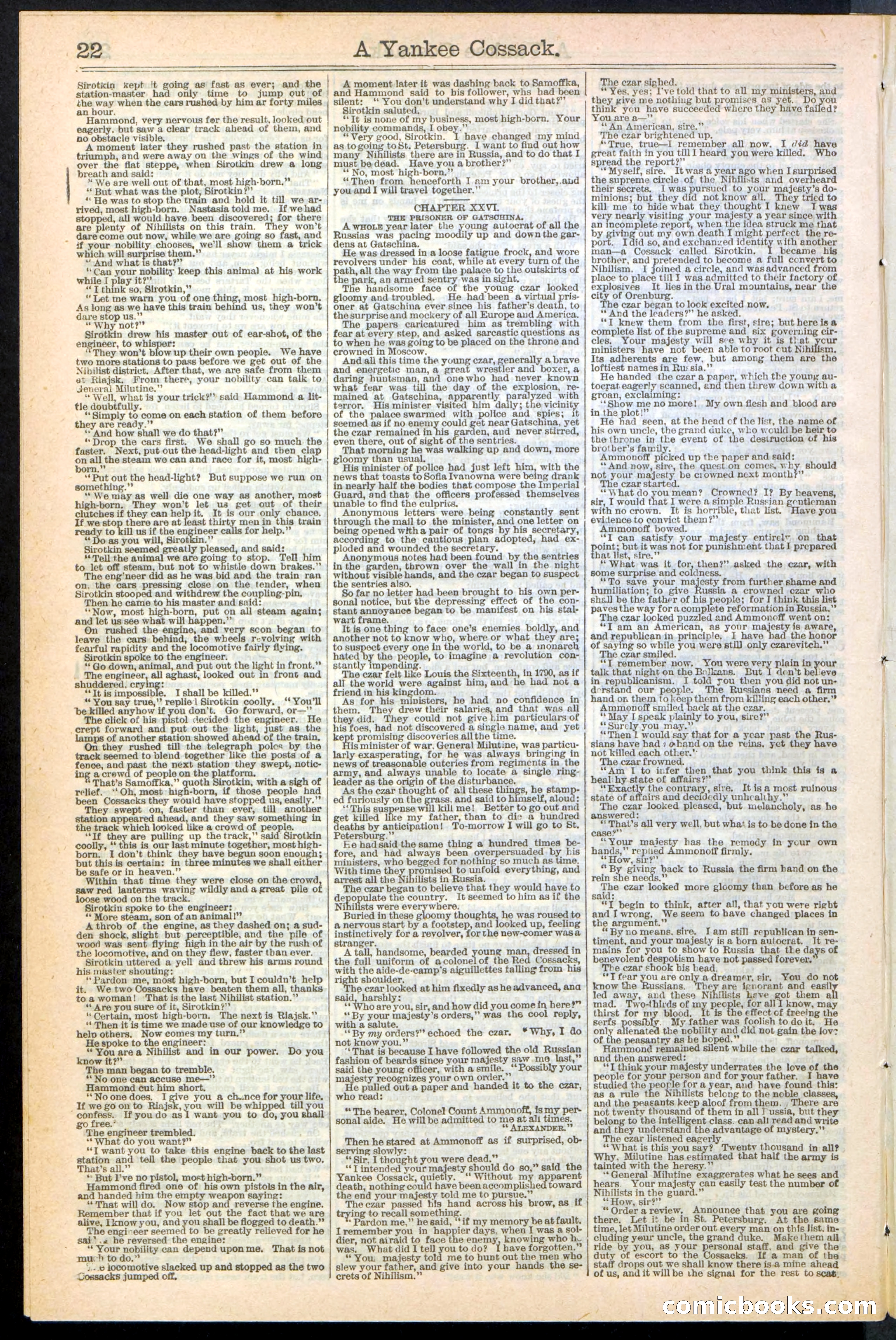 A Yankee Cossack: or, The Queen of the Nihilists — page 22 of 24