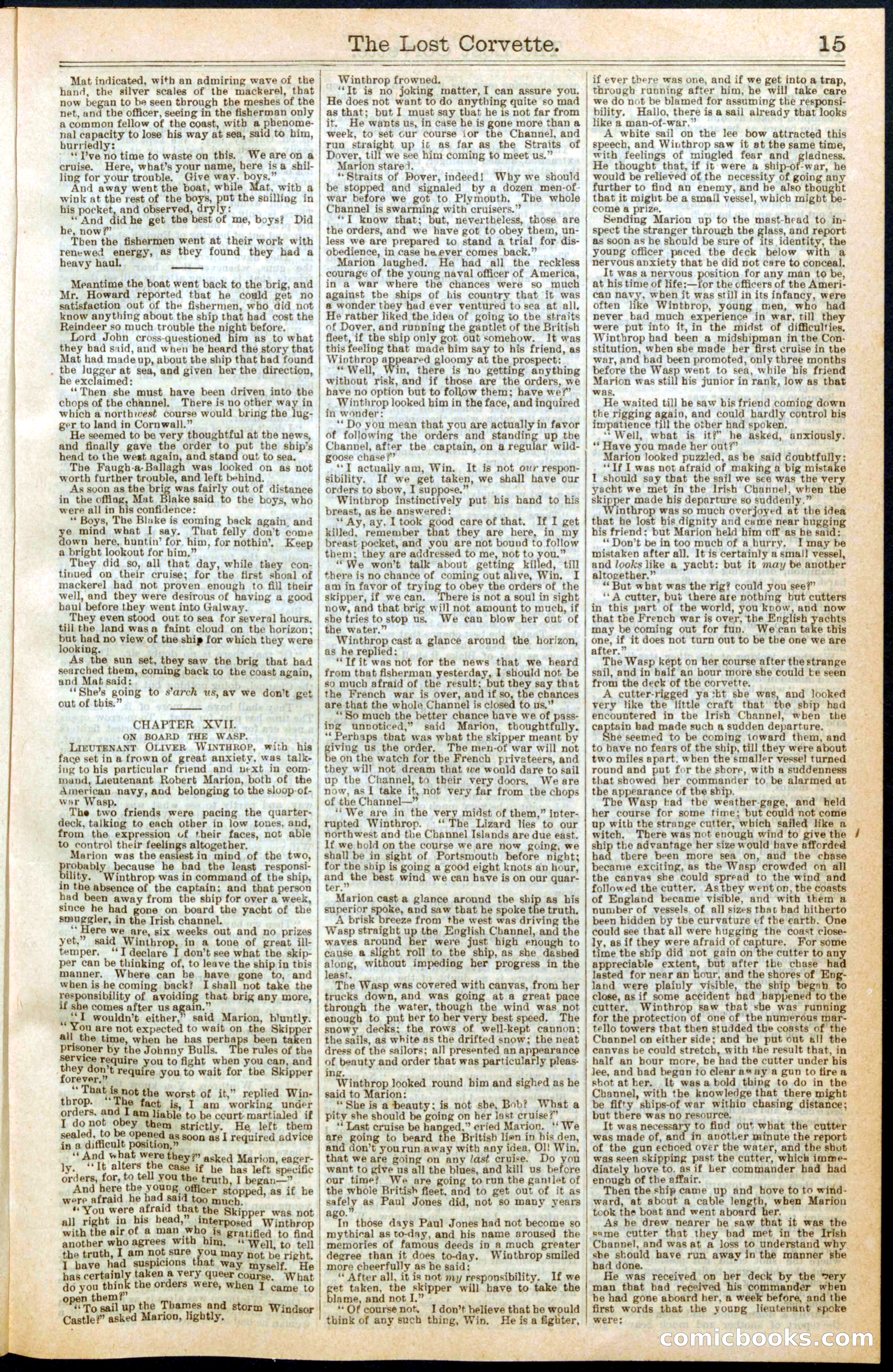 The Lost Corvette; or, Blakeley's Last Cruise — page 15 of 32
