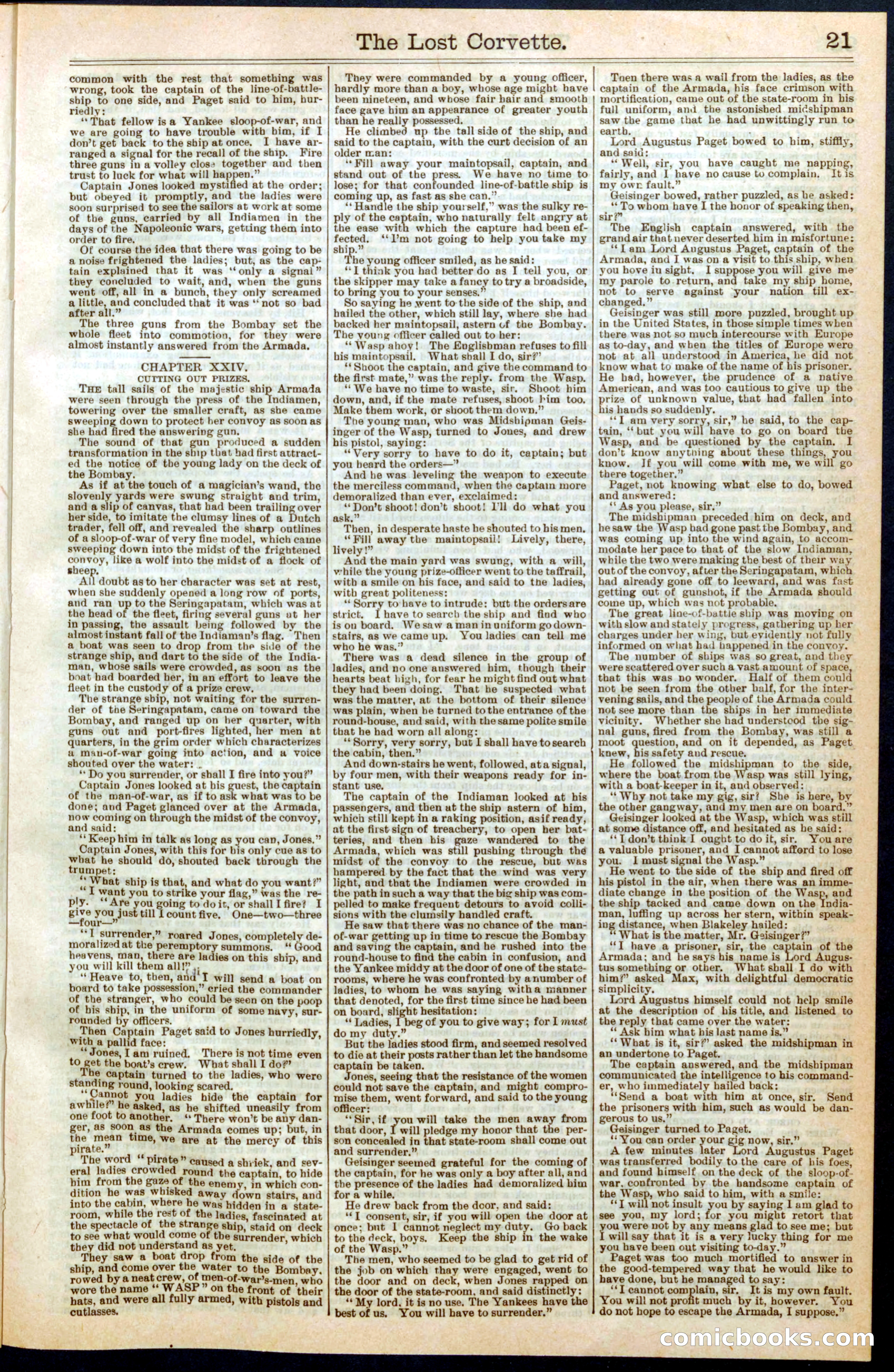 The Lost Corvette; or, Blakeley's Last Cruise — page 21 of 32