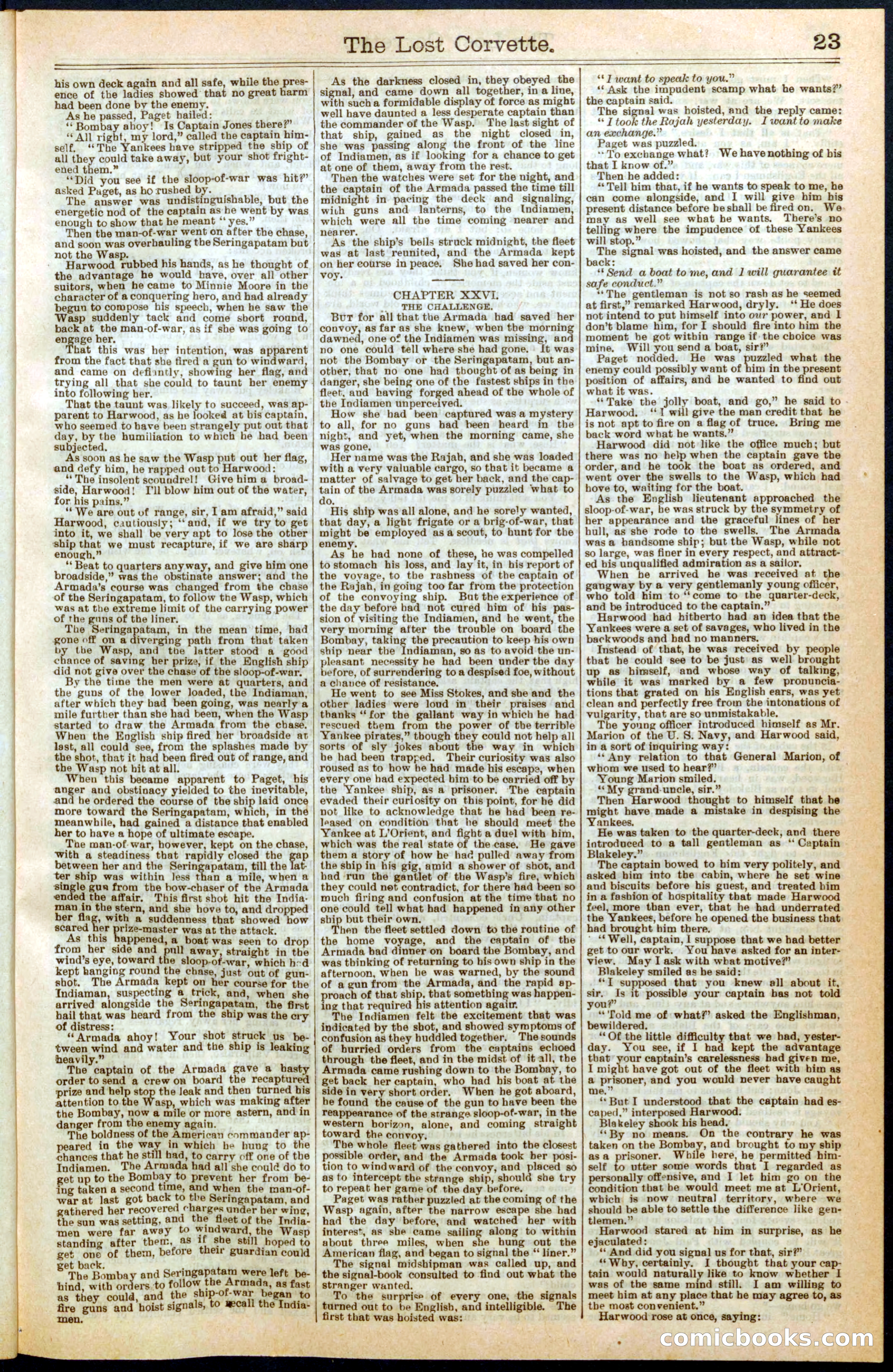 The Lost Corvette; or, Blakeley's Last Cruise — page 23 of 32