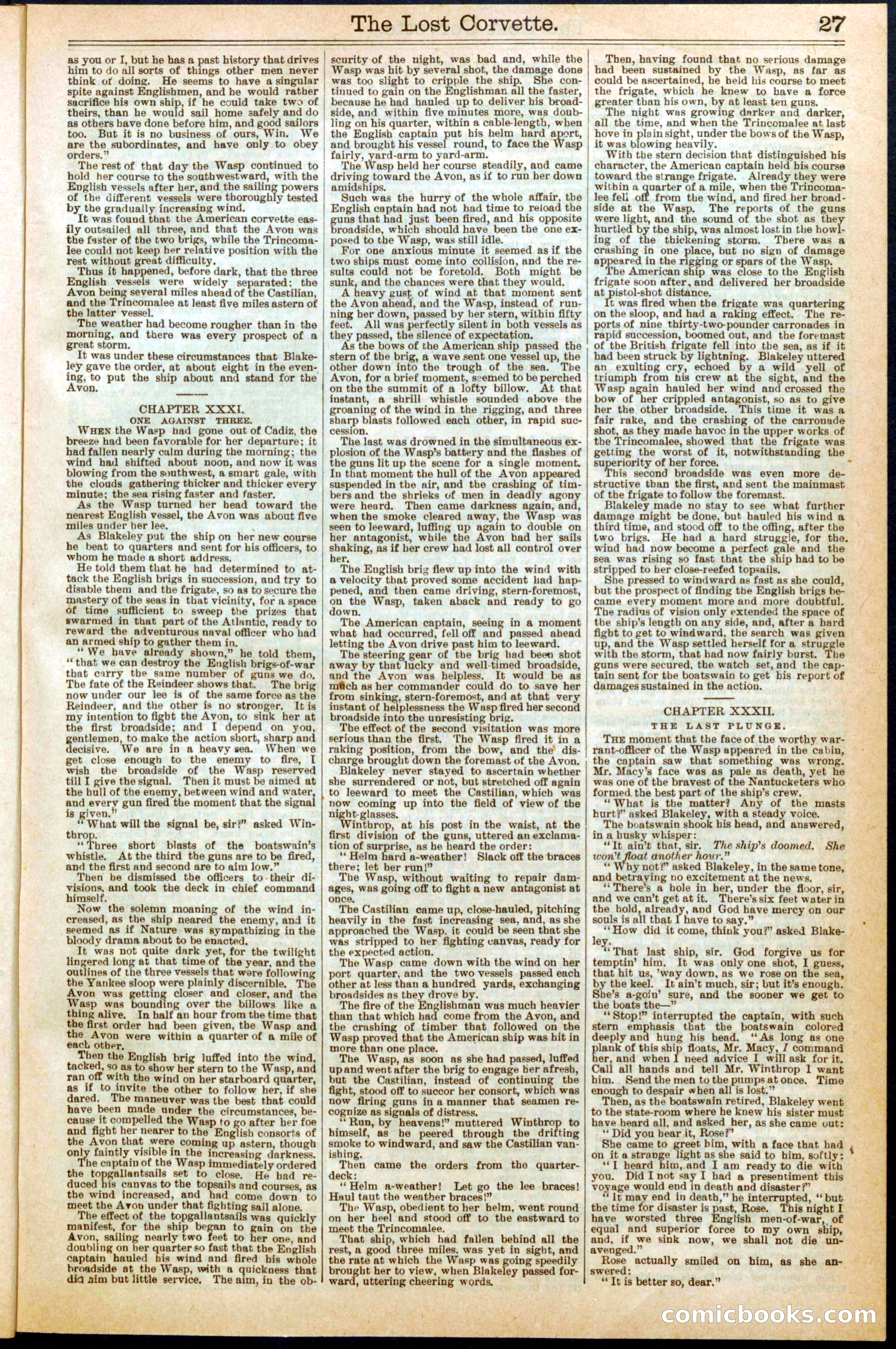 The Lost Corvette; or, Blakeley's Last Cruise — page 27 of 32