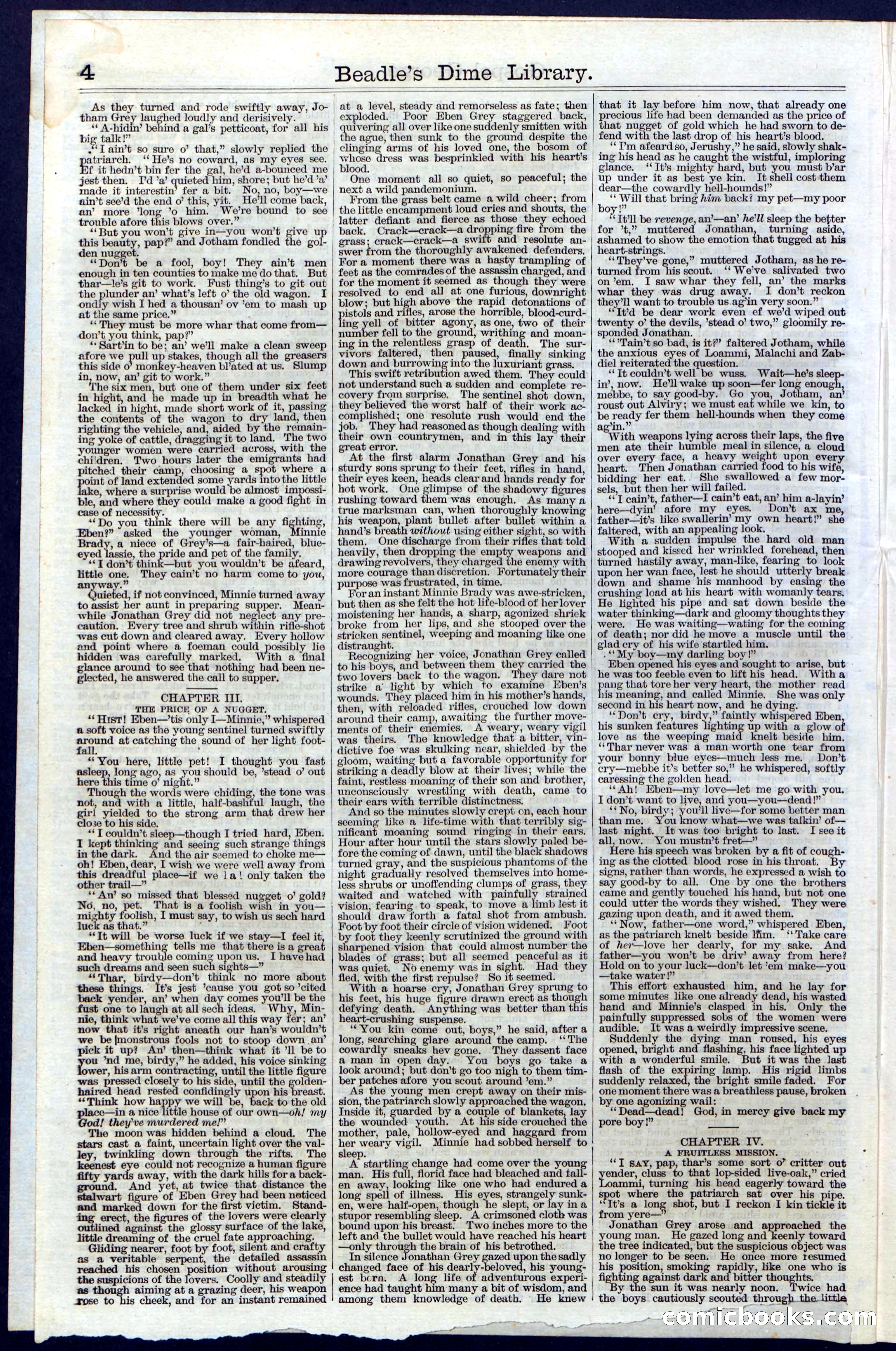 Beadle's New York Dime Library, No. 30 — page 4 of 32