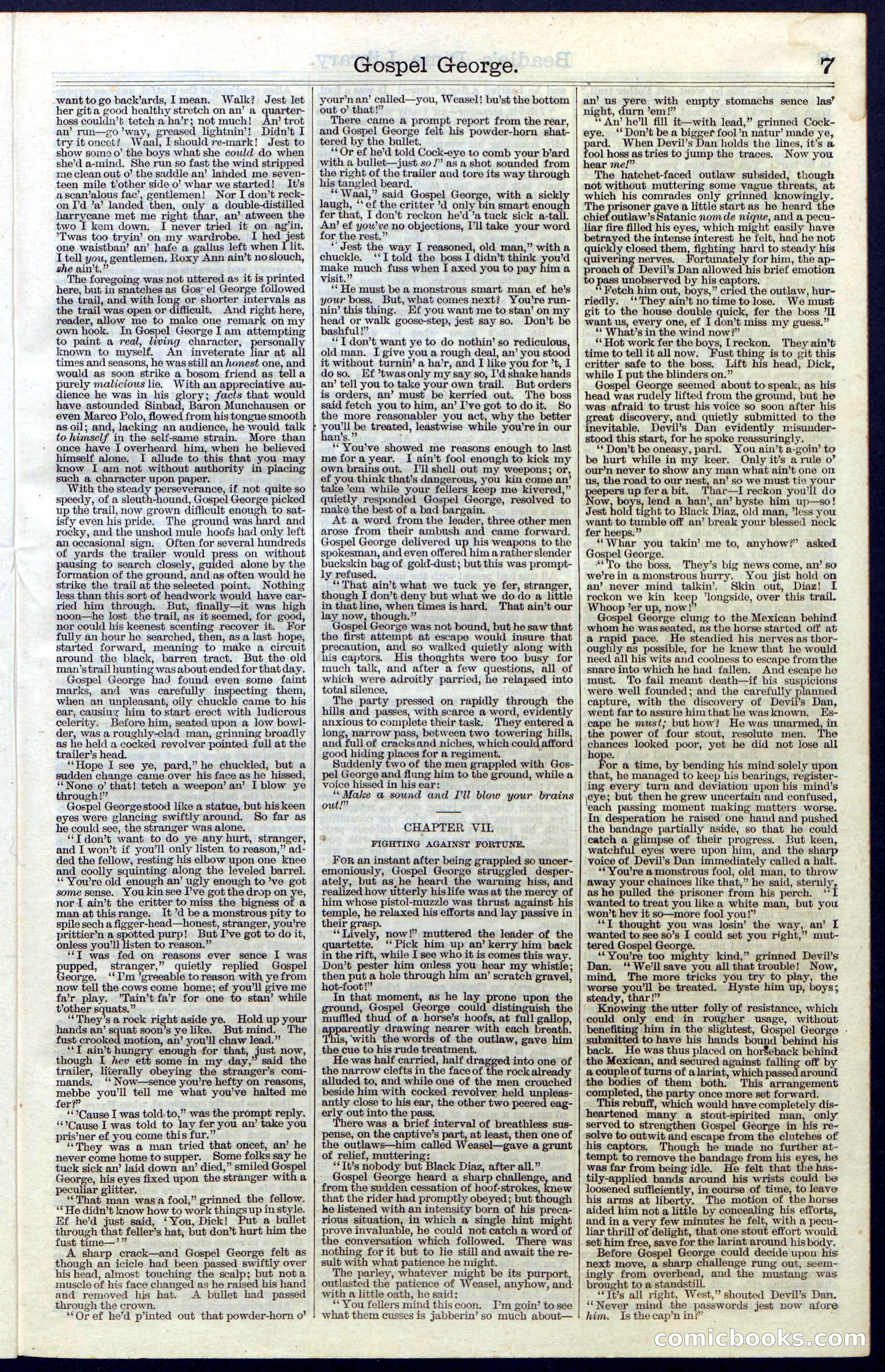 Beadle's New York Dime Library, No. 30 — page 7 of 32