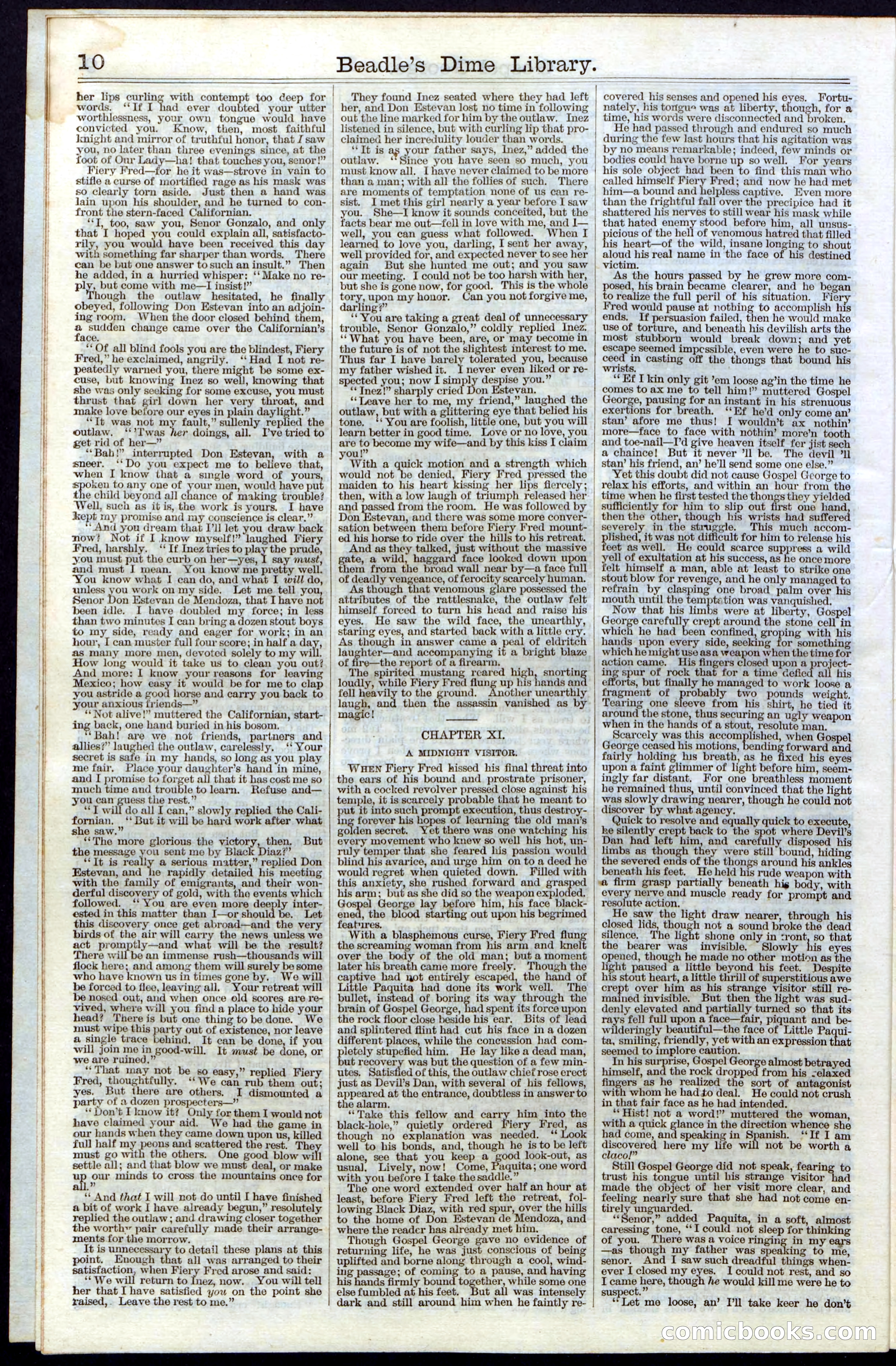Beadle's New York Dime Library, No. 30 — page 10 of 32