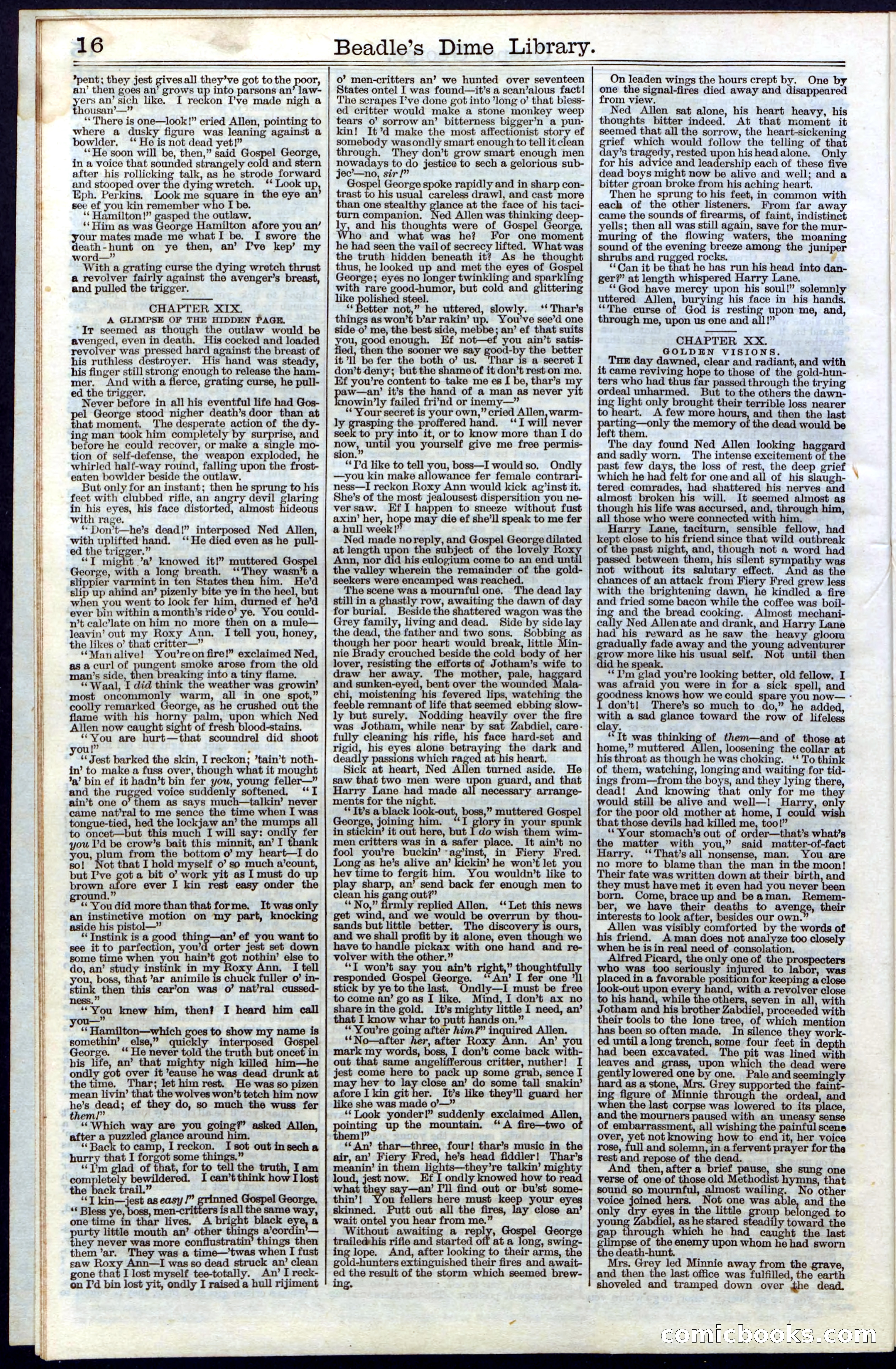 Beadle's New York Dime Library, No. 30 — page 16 of 32