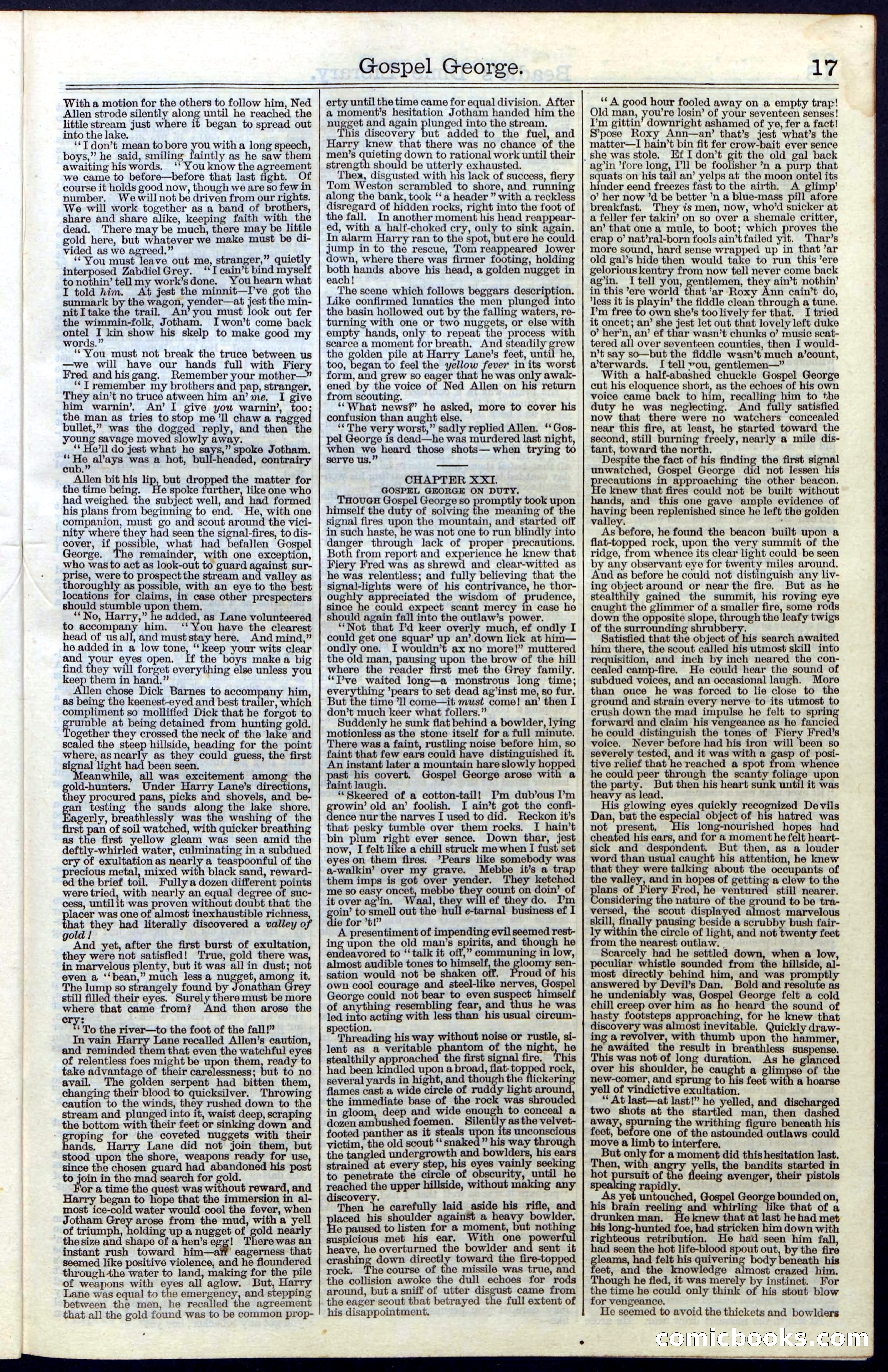 Beadle's New York Dime Library, No. 30 — page 17 of 32