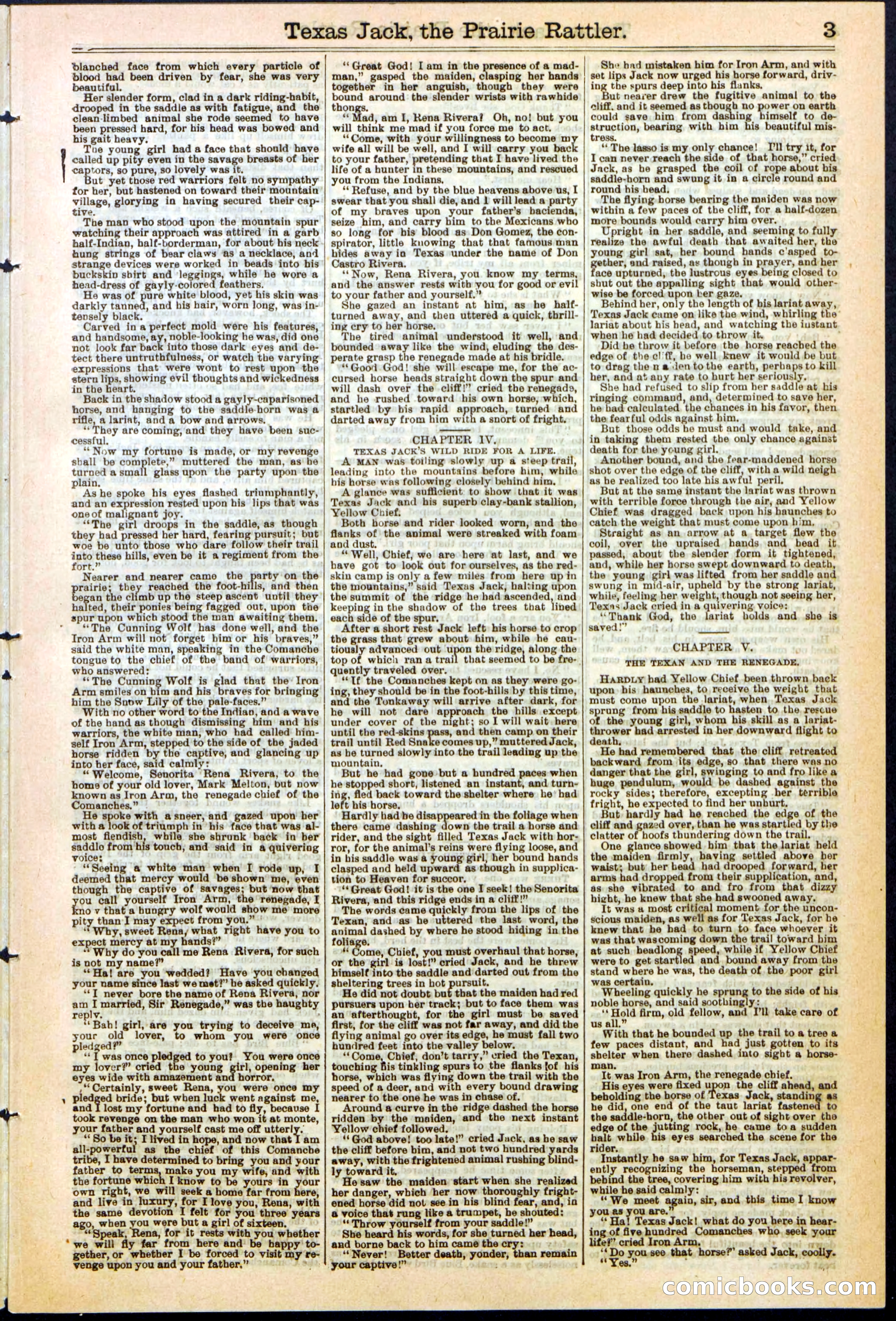 Texas Jack, the Prairie Rattler; or, The Queen of the Wild Riders — page 3 of 24