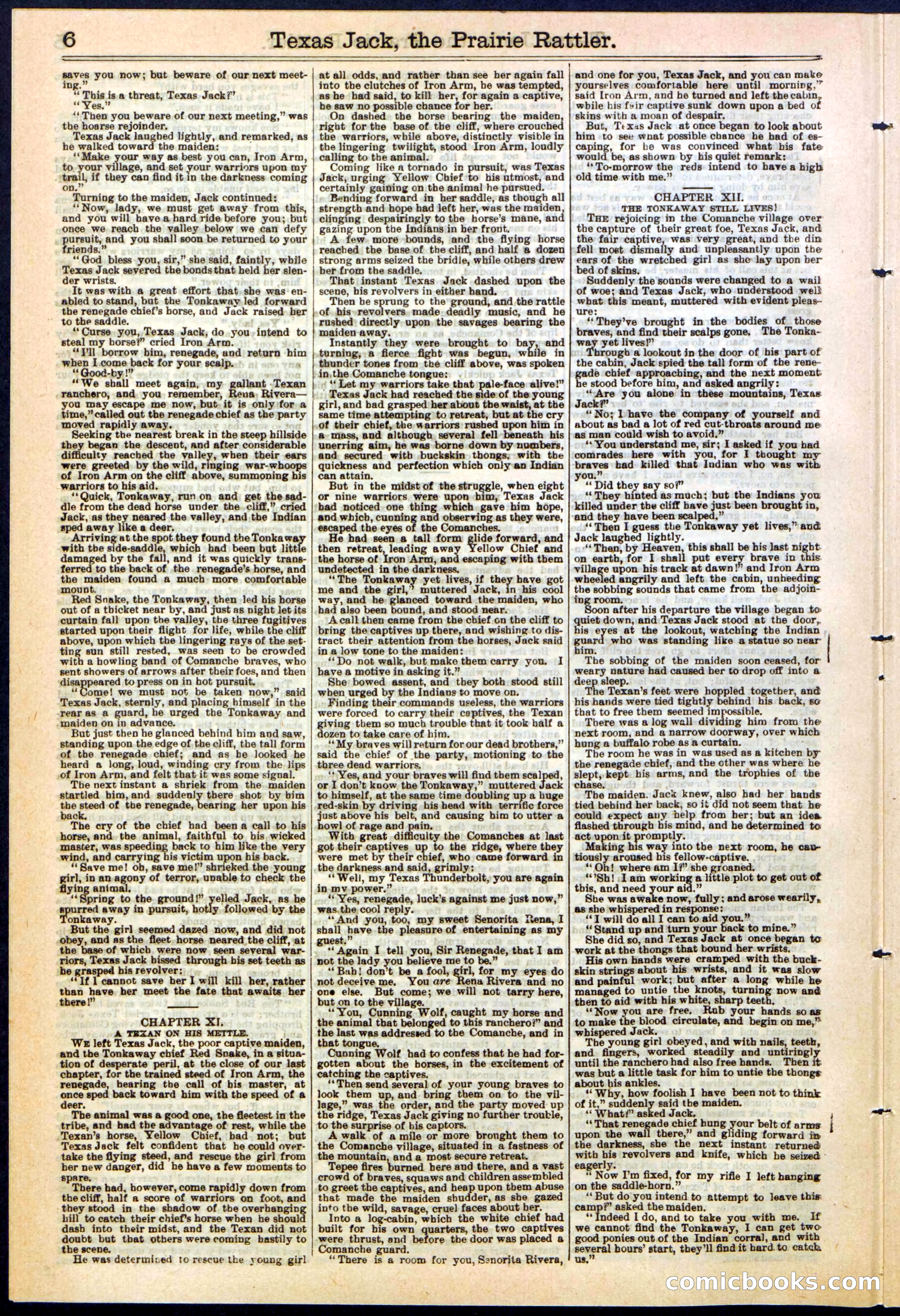 Texas Jack, the Prairie Rattler; or, The Queen of the Wild Riders — page 6 of 24