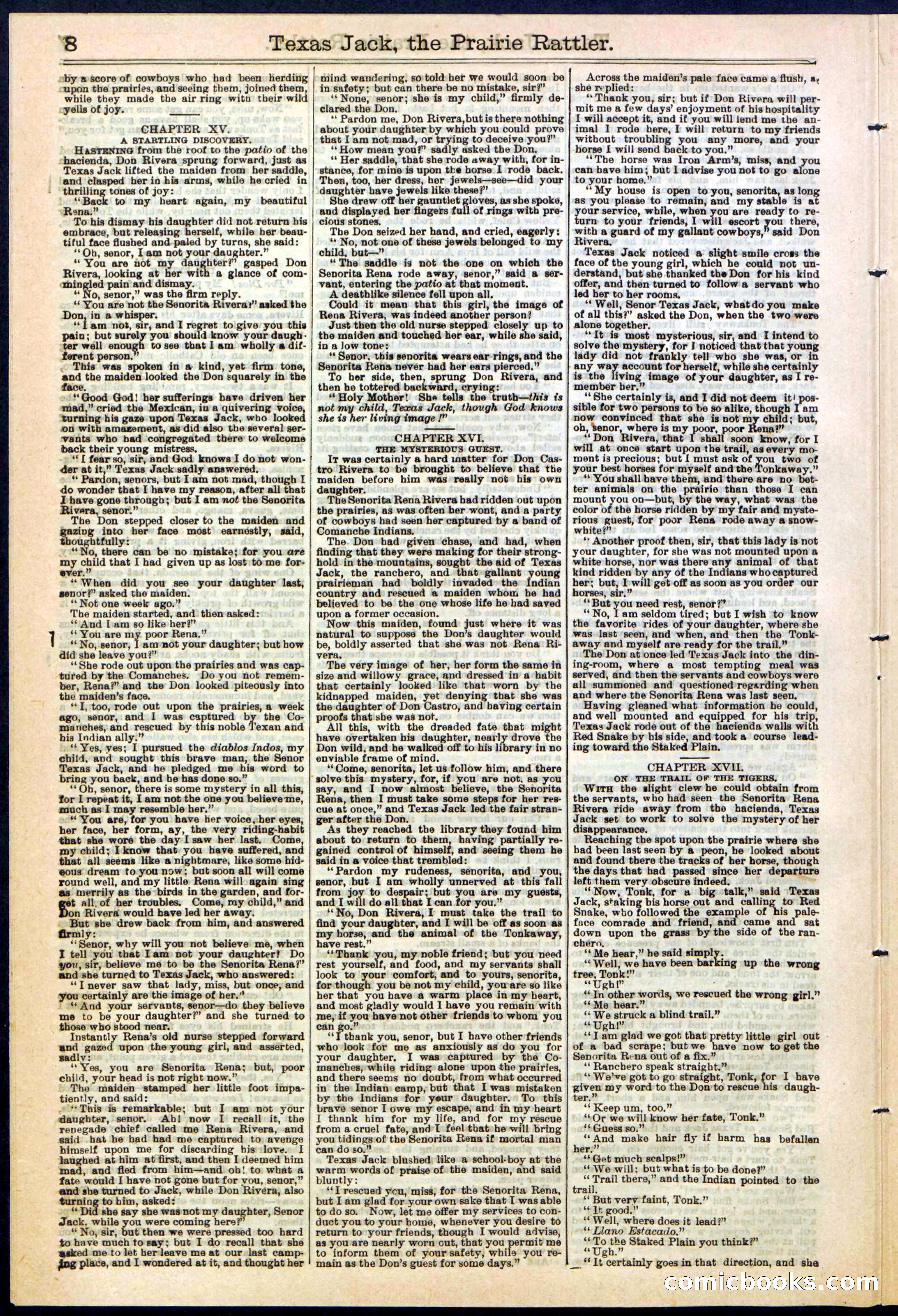 Texas Jack, the Prairie Rattler; or, The Queen of the Wild Riders — page 8 of 24