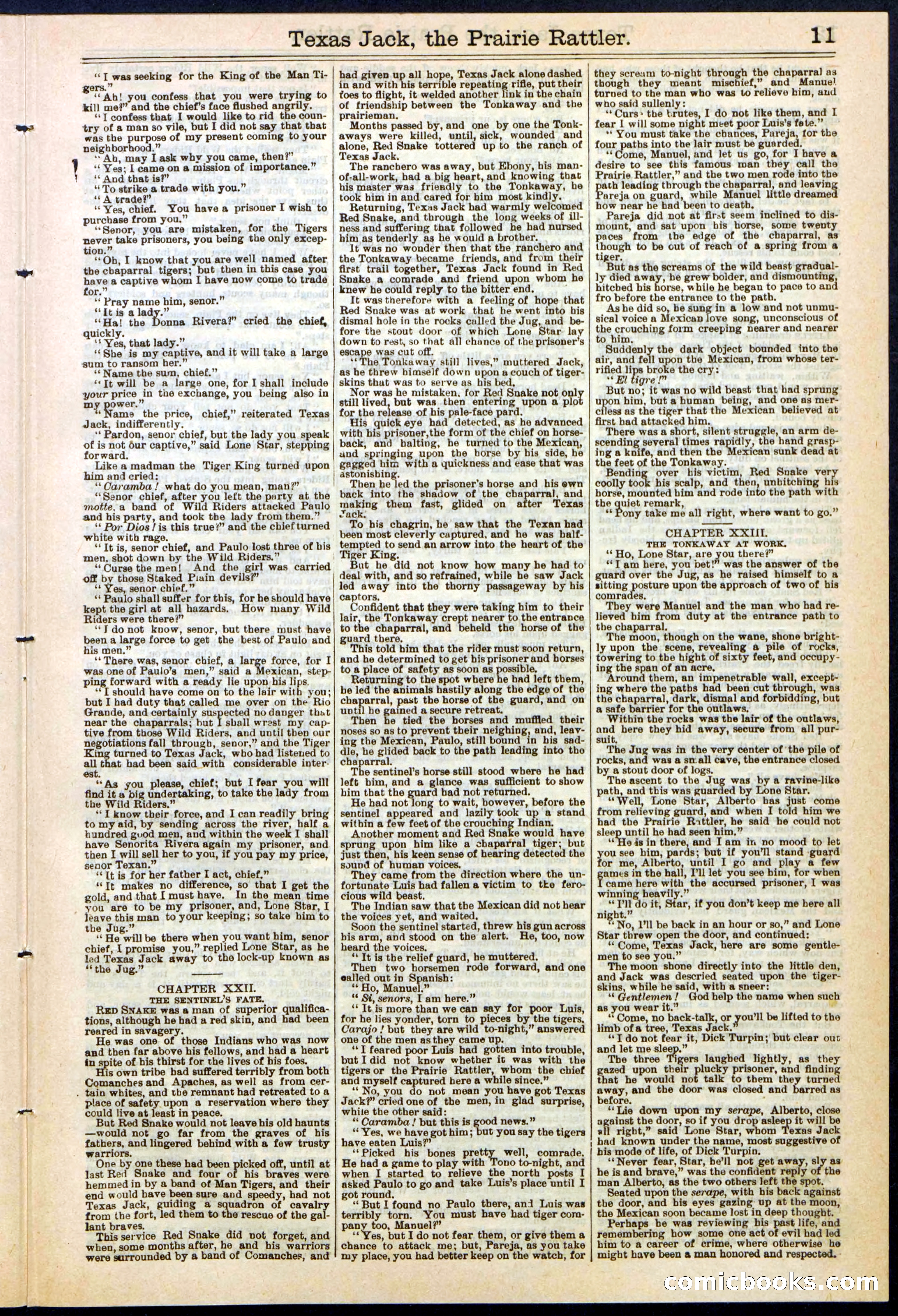 Texas Jack, the Prairie Rattler; or, The Queen of the Wild Riders — page 11 of 24
