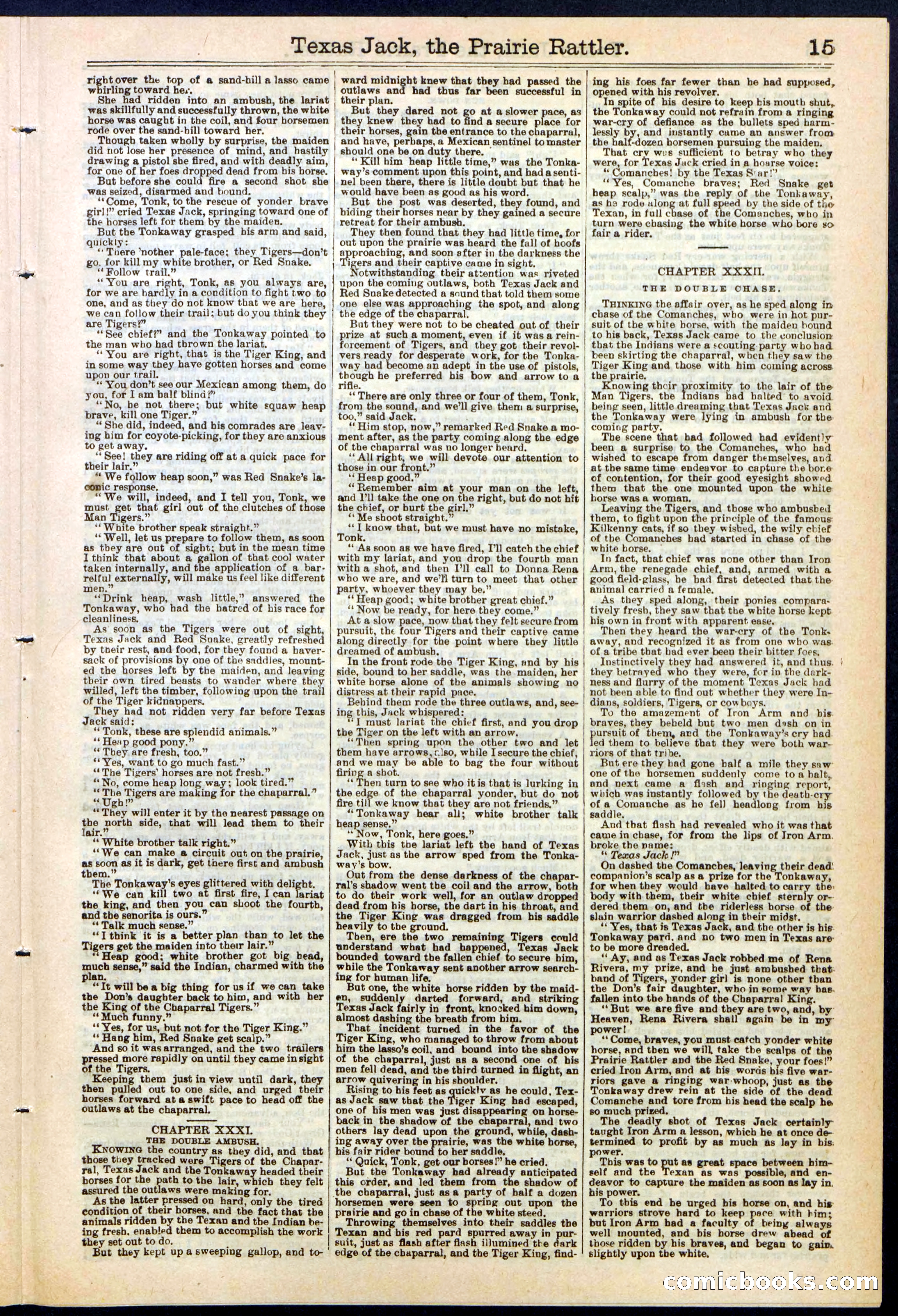 Texas Jack, the Prairie Rattler; or, The Queen of the Wild Riders — page 15 of 24