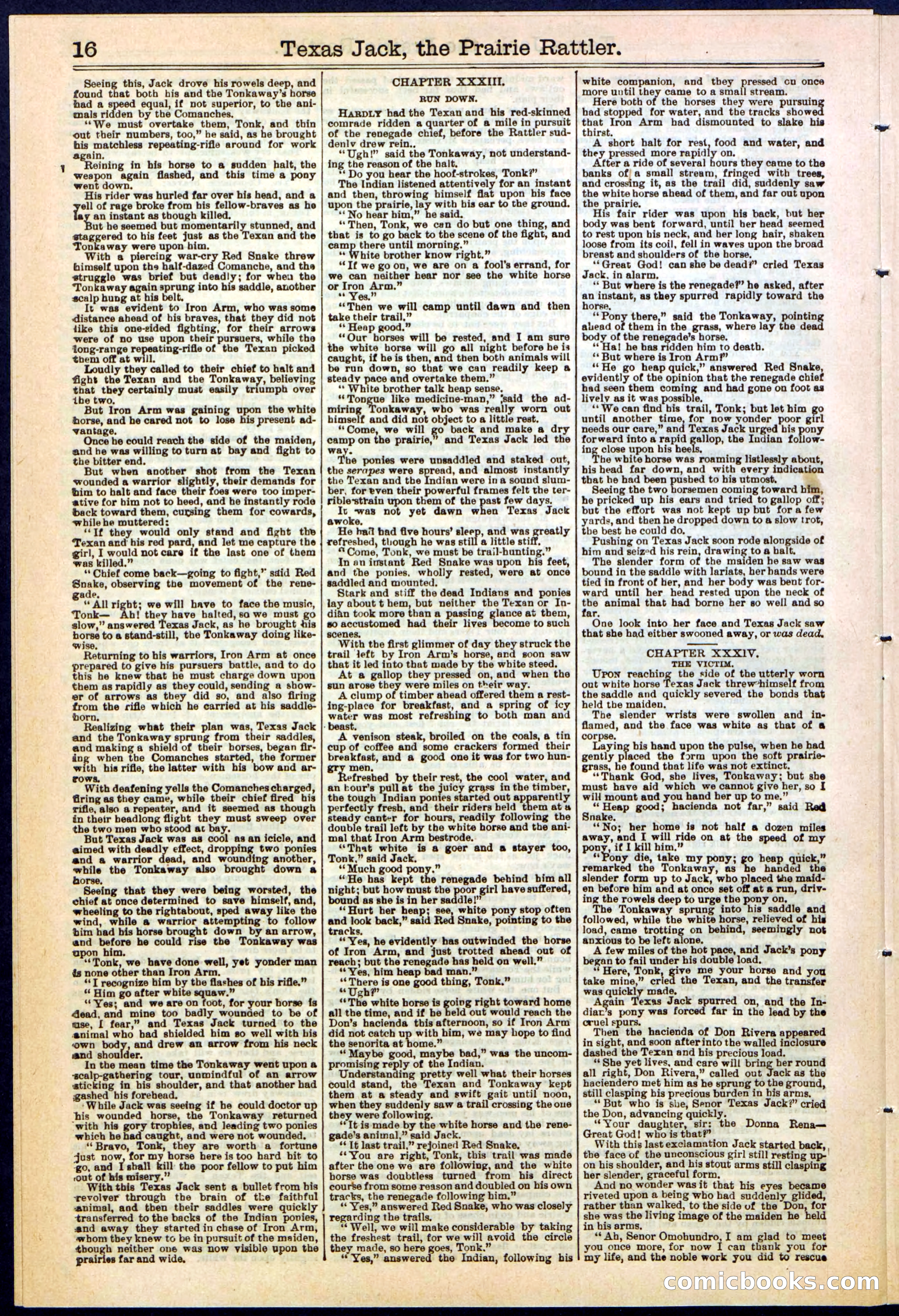 Texas Jack, the Prairie Rattler; or, The Queen of the Wild Riders — page 16 of 24