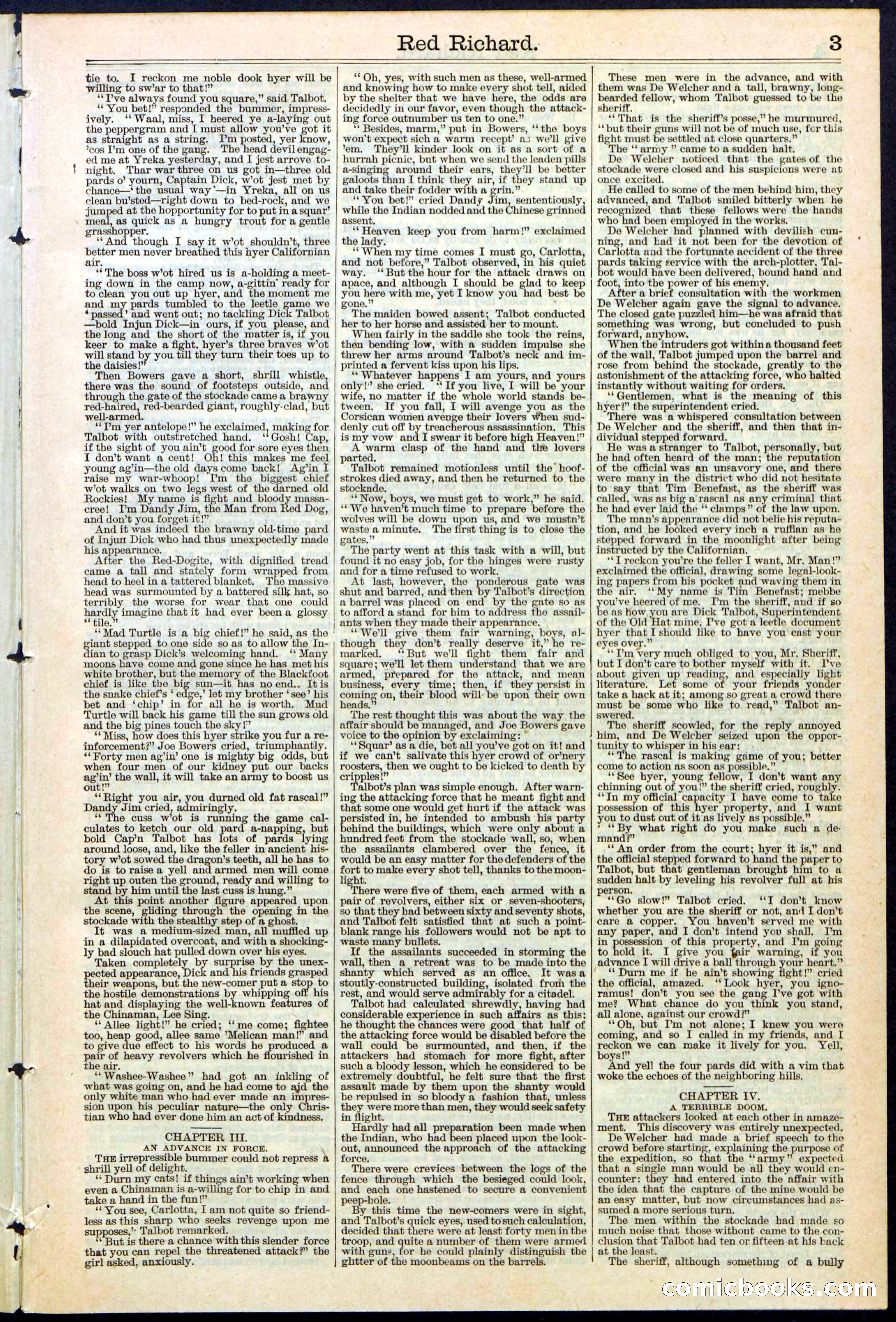 Beadle's New York Dime Library No. 354 — page 3 of 24