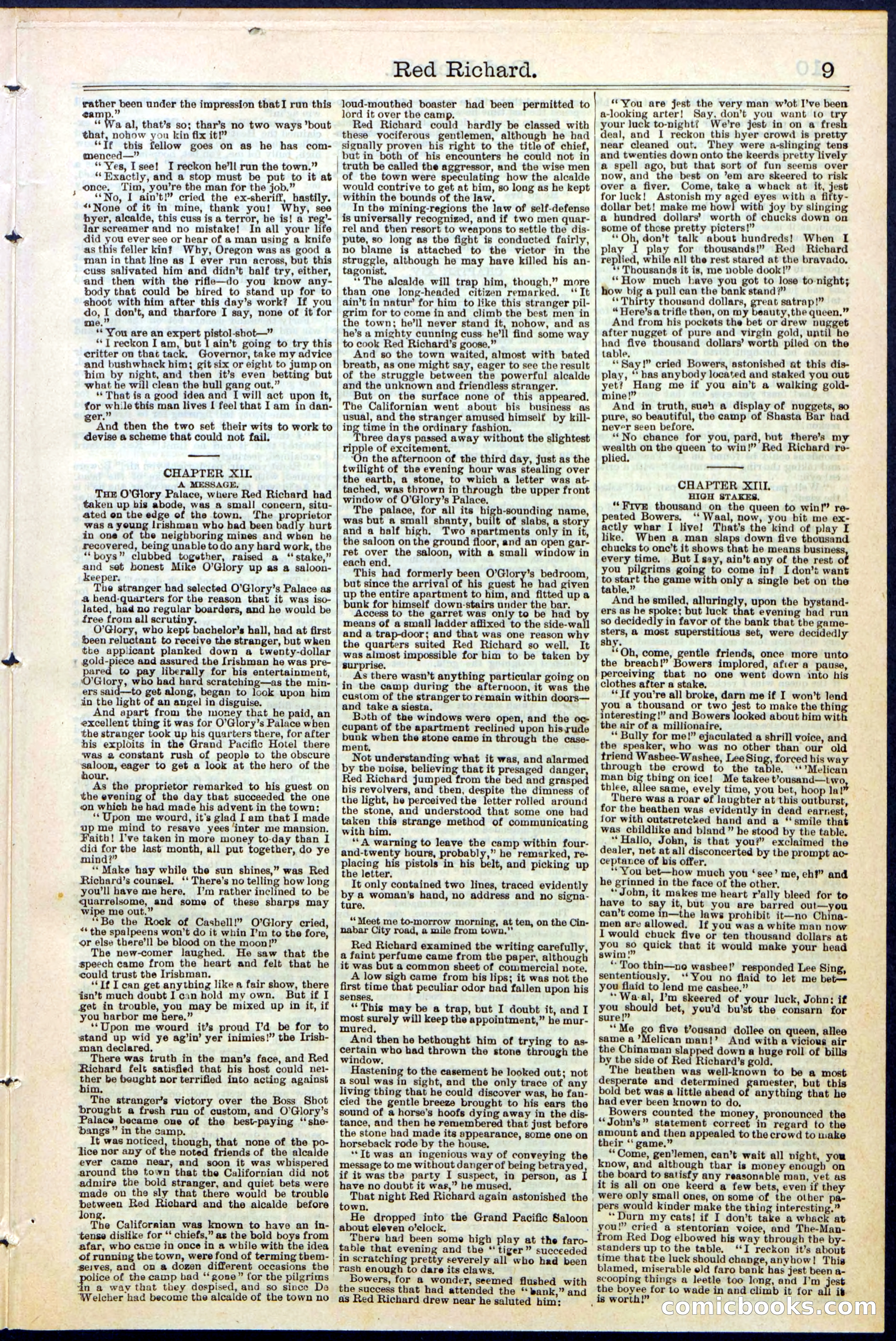 Beadle's New York Dime Library No. 354 — page 9 of 24