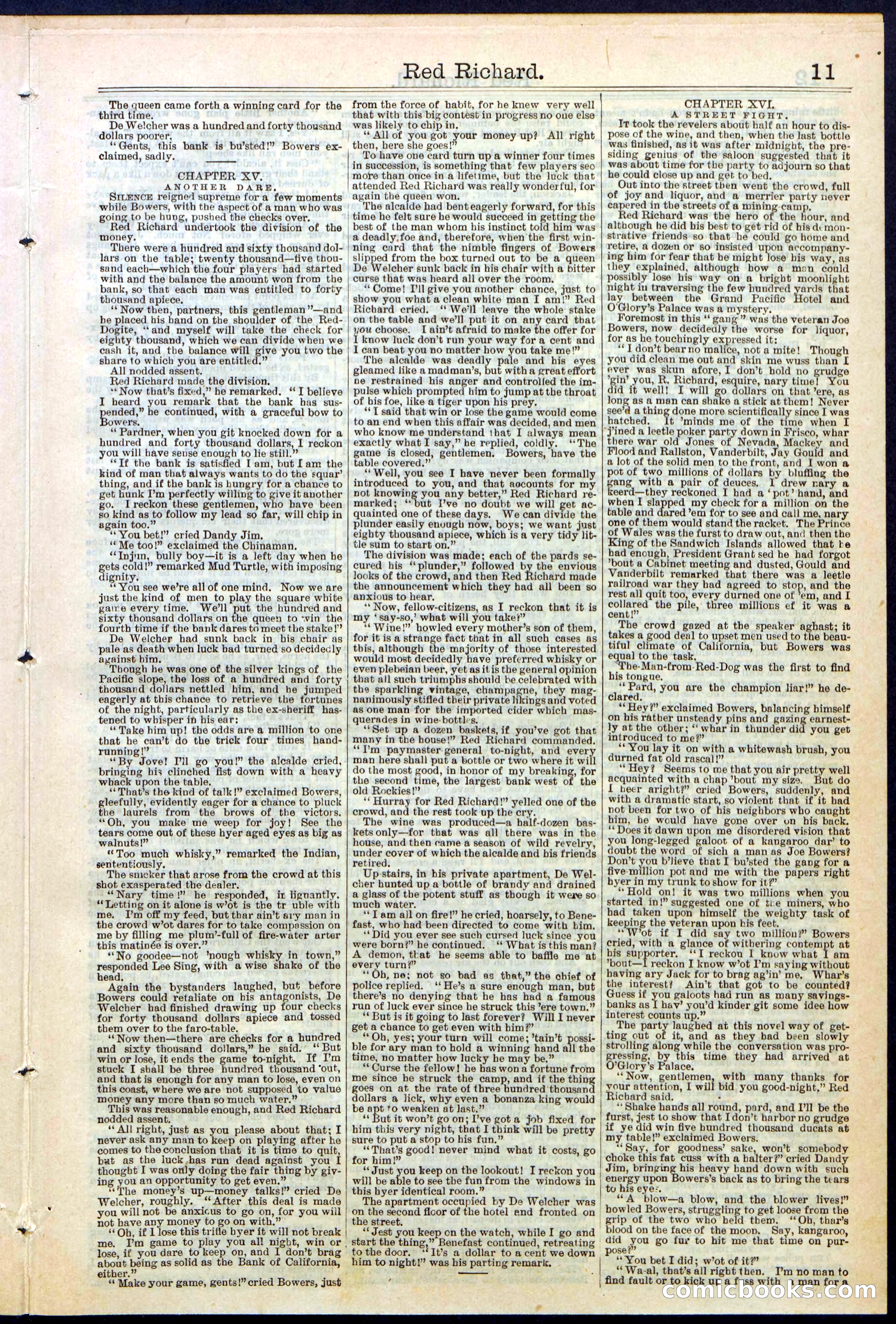 Beadle's New York Dime Library No. 354 — page 11 of 24