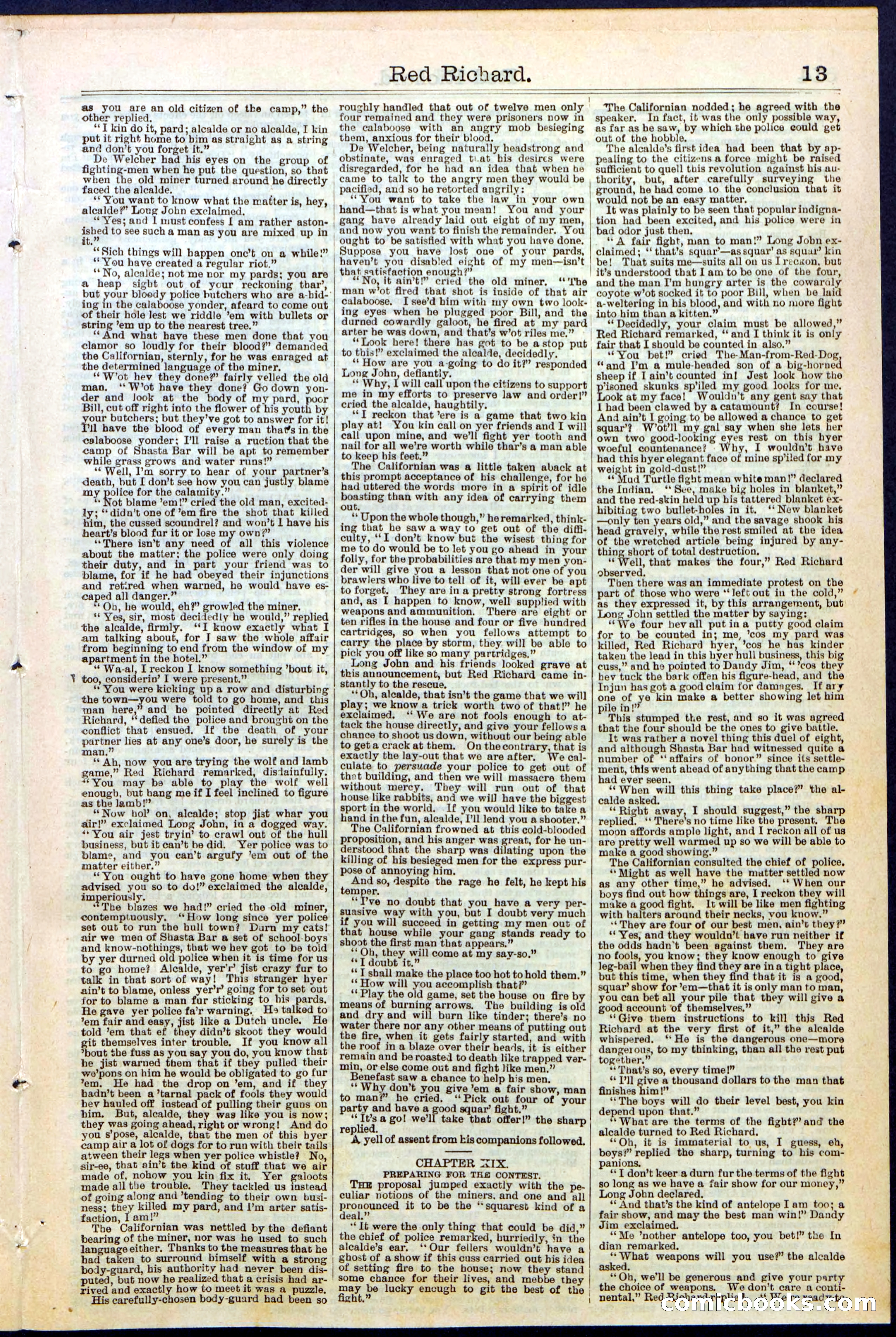 Beadle's New York Dime Library No. 354 — page 13 of 24