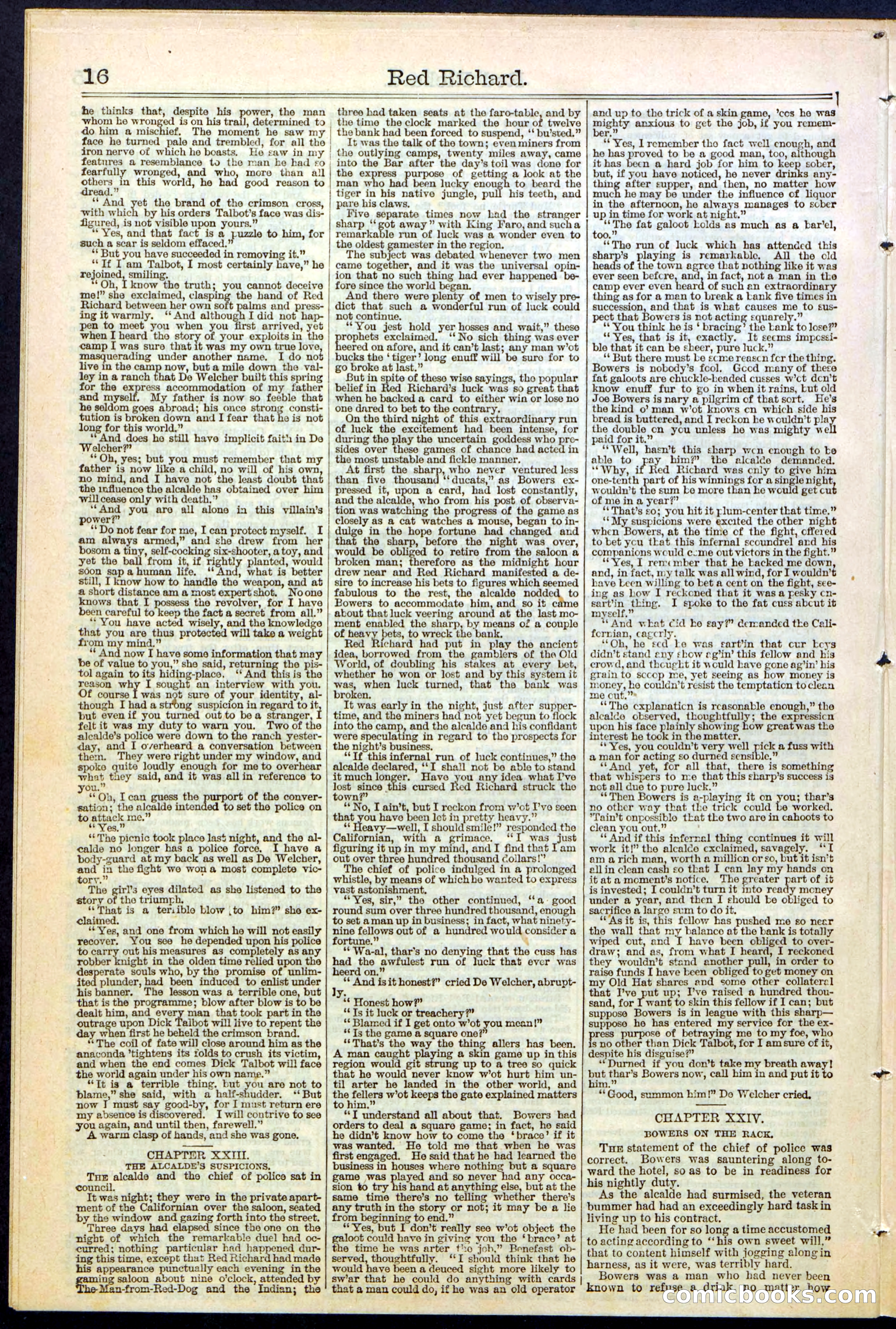 Beadle's New York Dime Library No. 354 — page 16 of 24