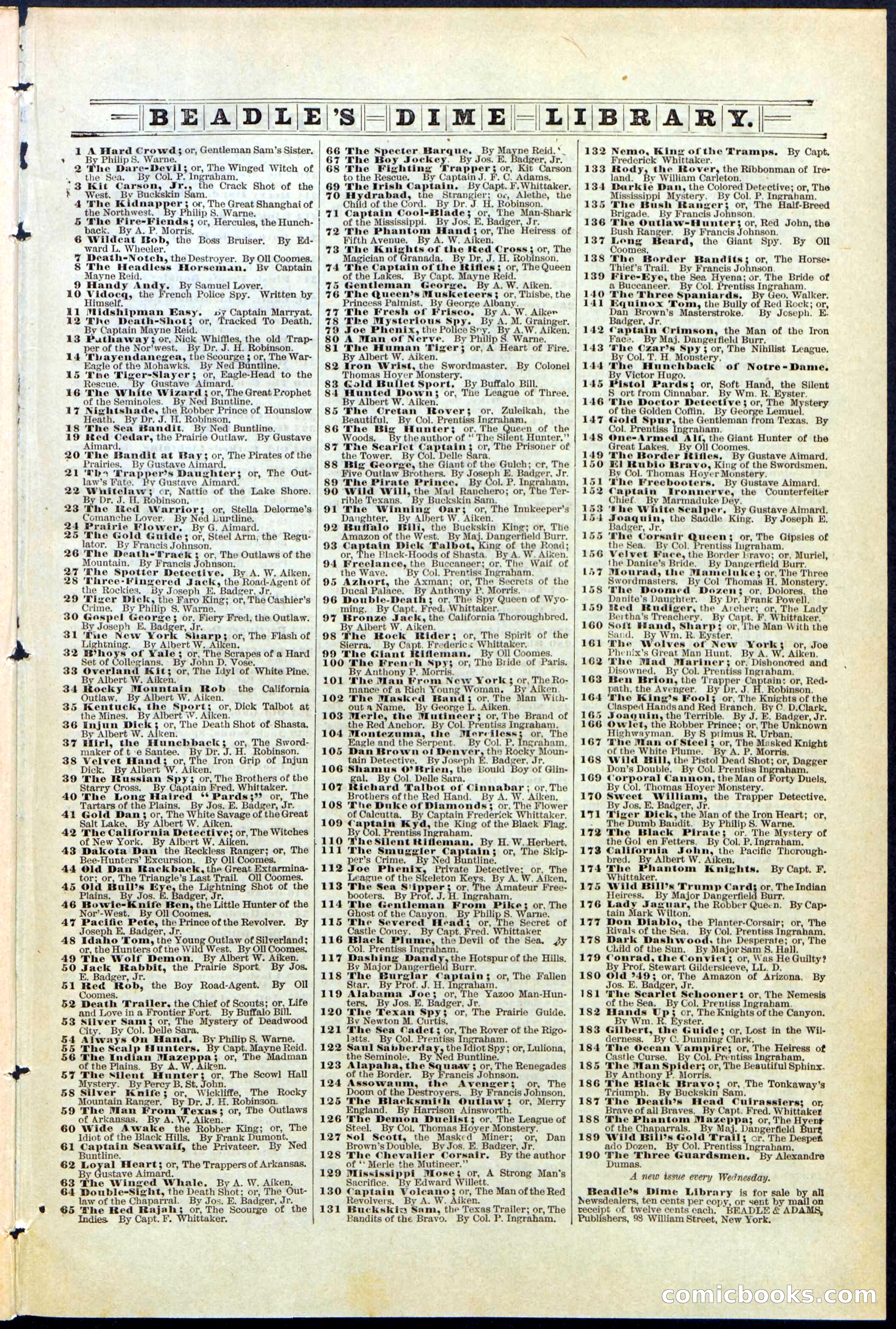 Beadle's New York Dime Library No. 354 — page 23 of 24