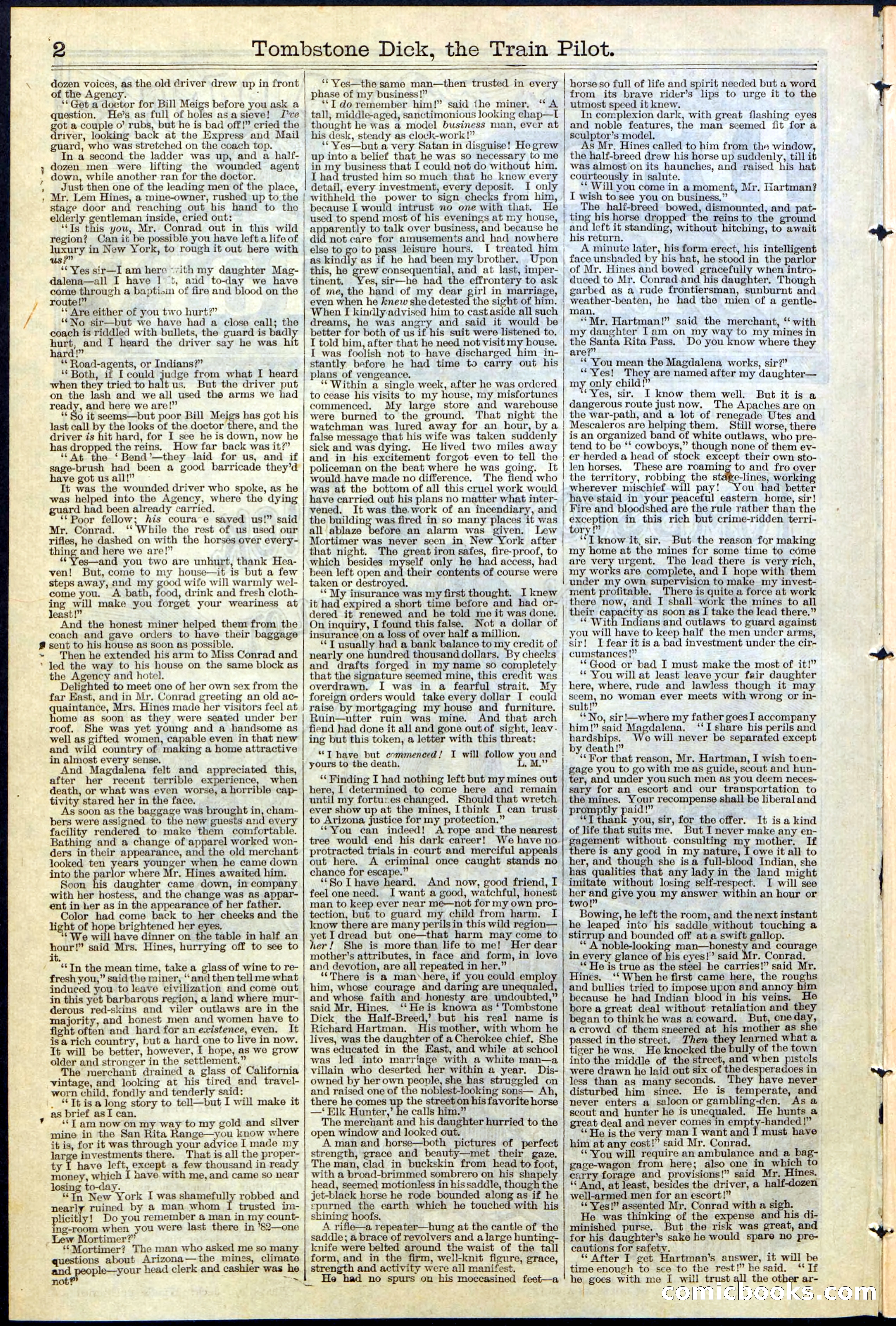Tombstone Dick: The Train Pilot / The Traitor's Trail — page 2 of 32