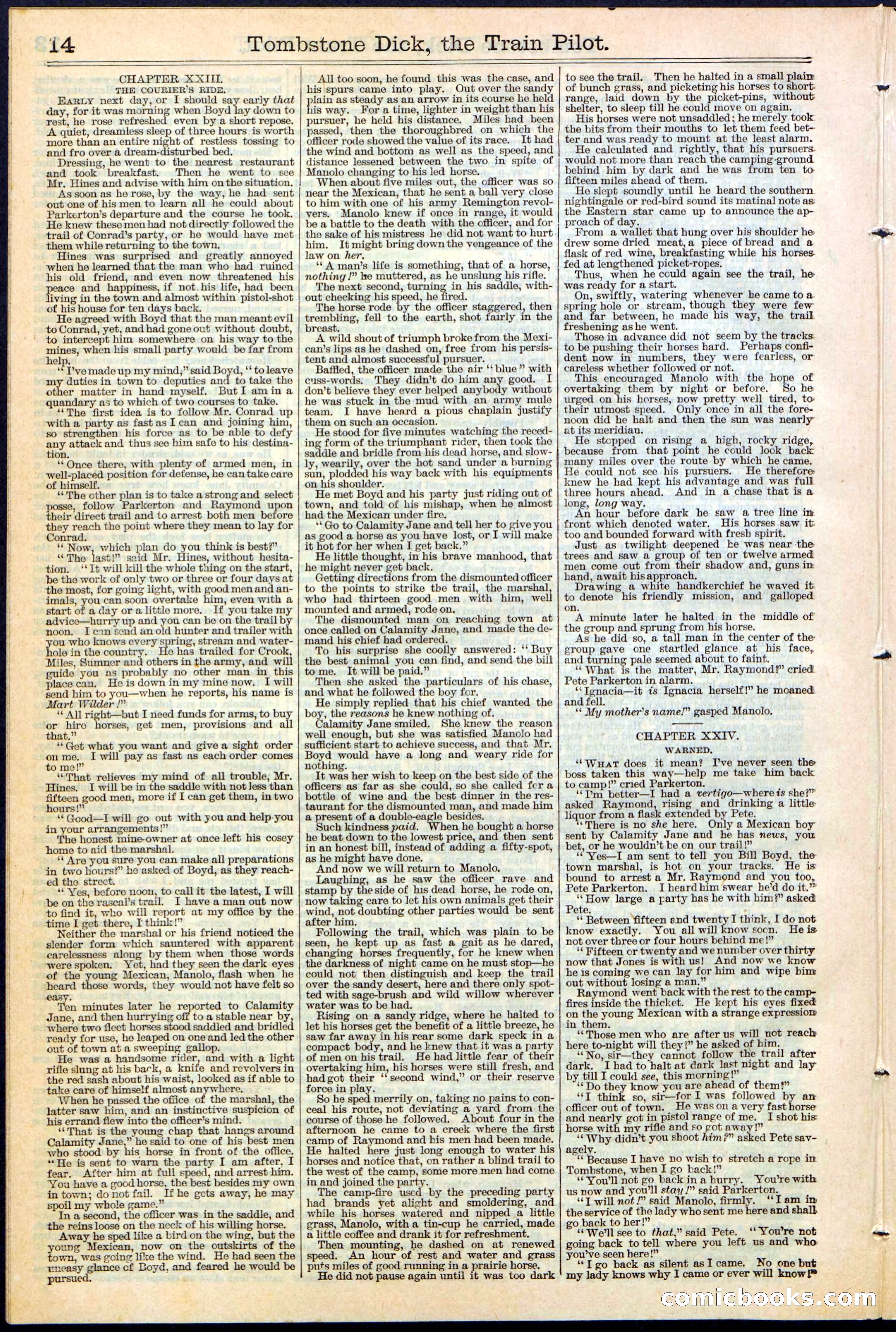 Tombstone Dick: The Train Pilot / The Traitor's Trail — page 14 of 32