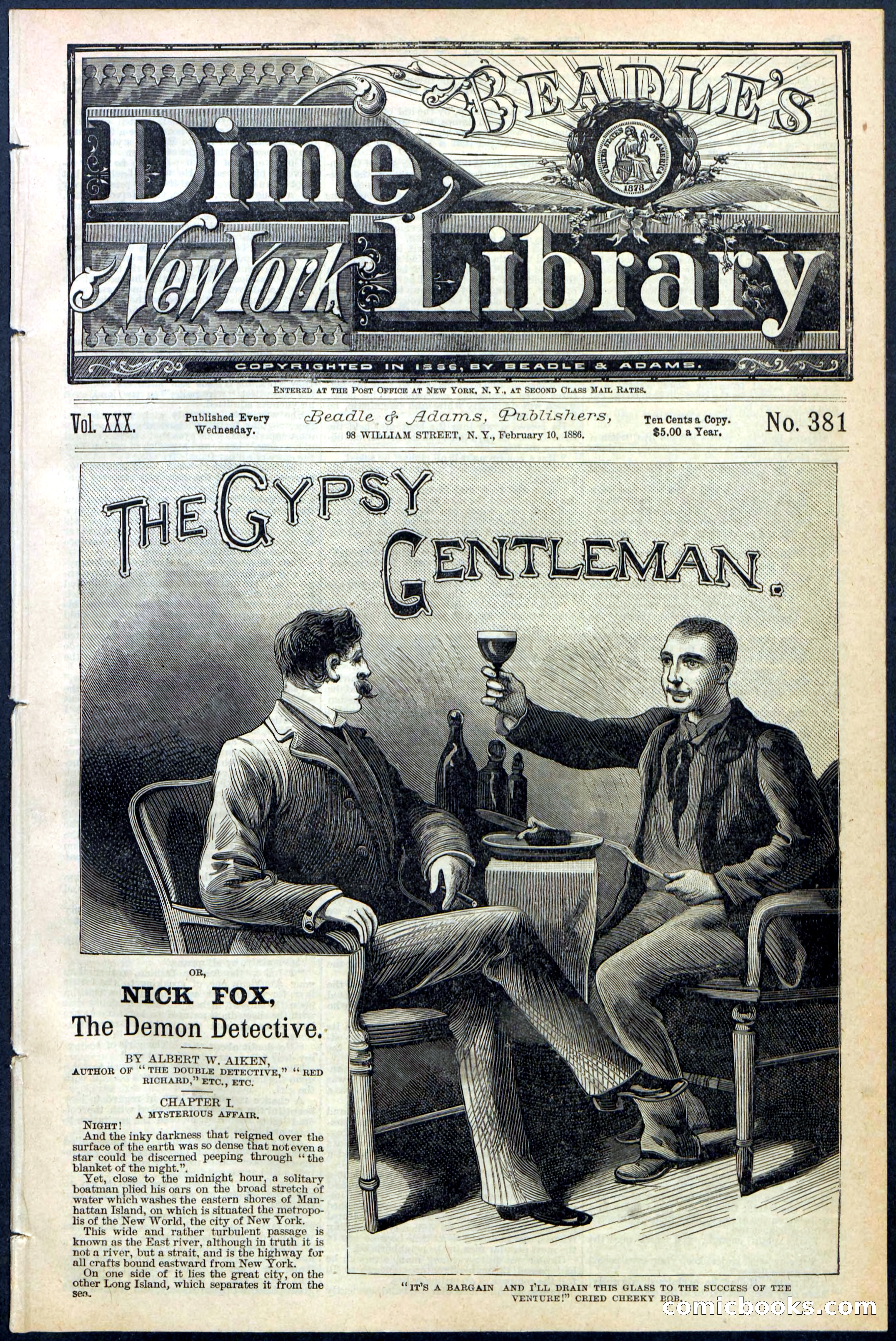 The Gypsy Gentleman (Beadle's New York Dime Library, No. 381) — page 1 of 32