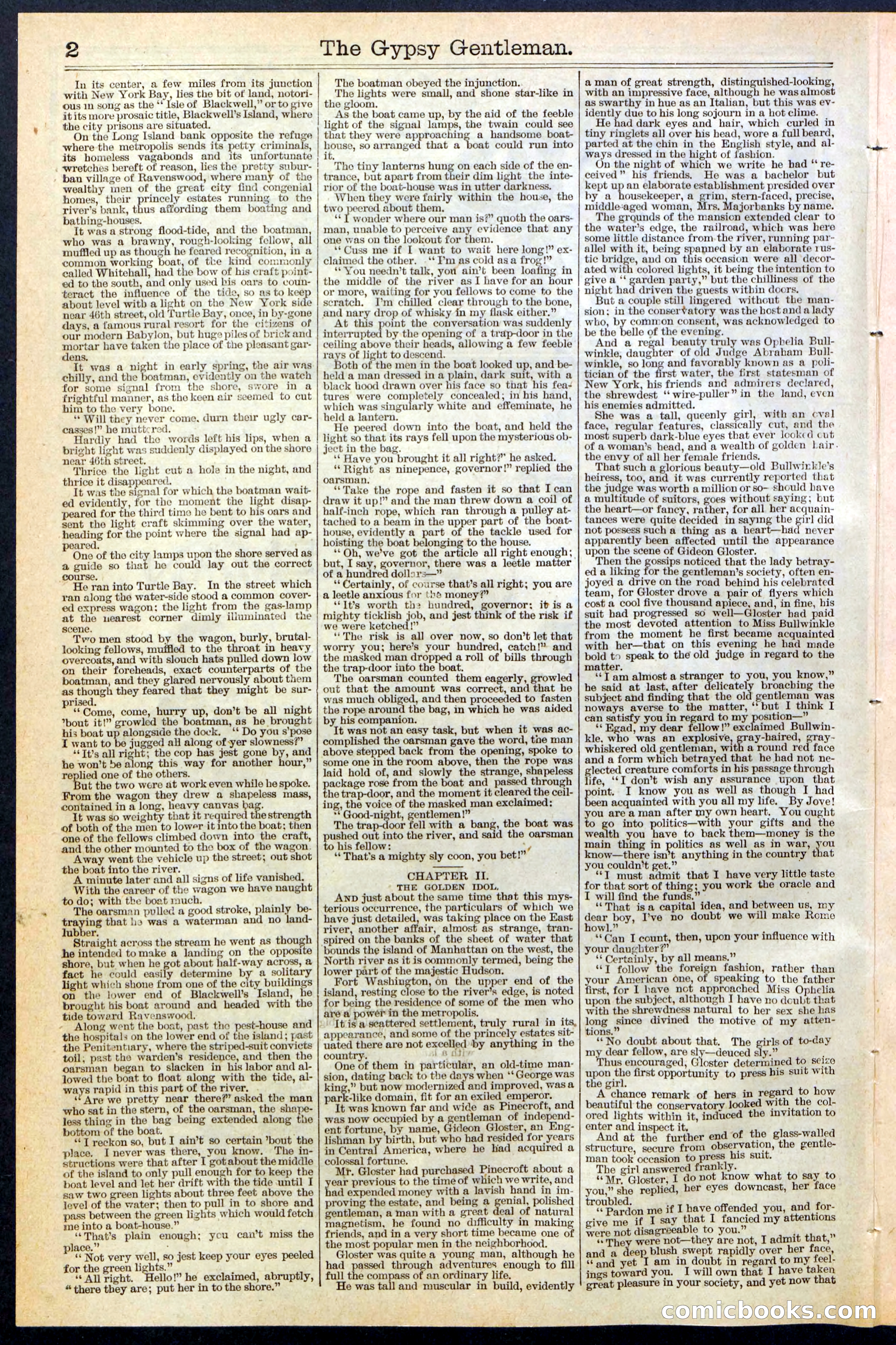The Gypsy Gentleman (Beadle's New York Dime Library, No. 381) — page 2 of 32